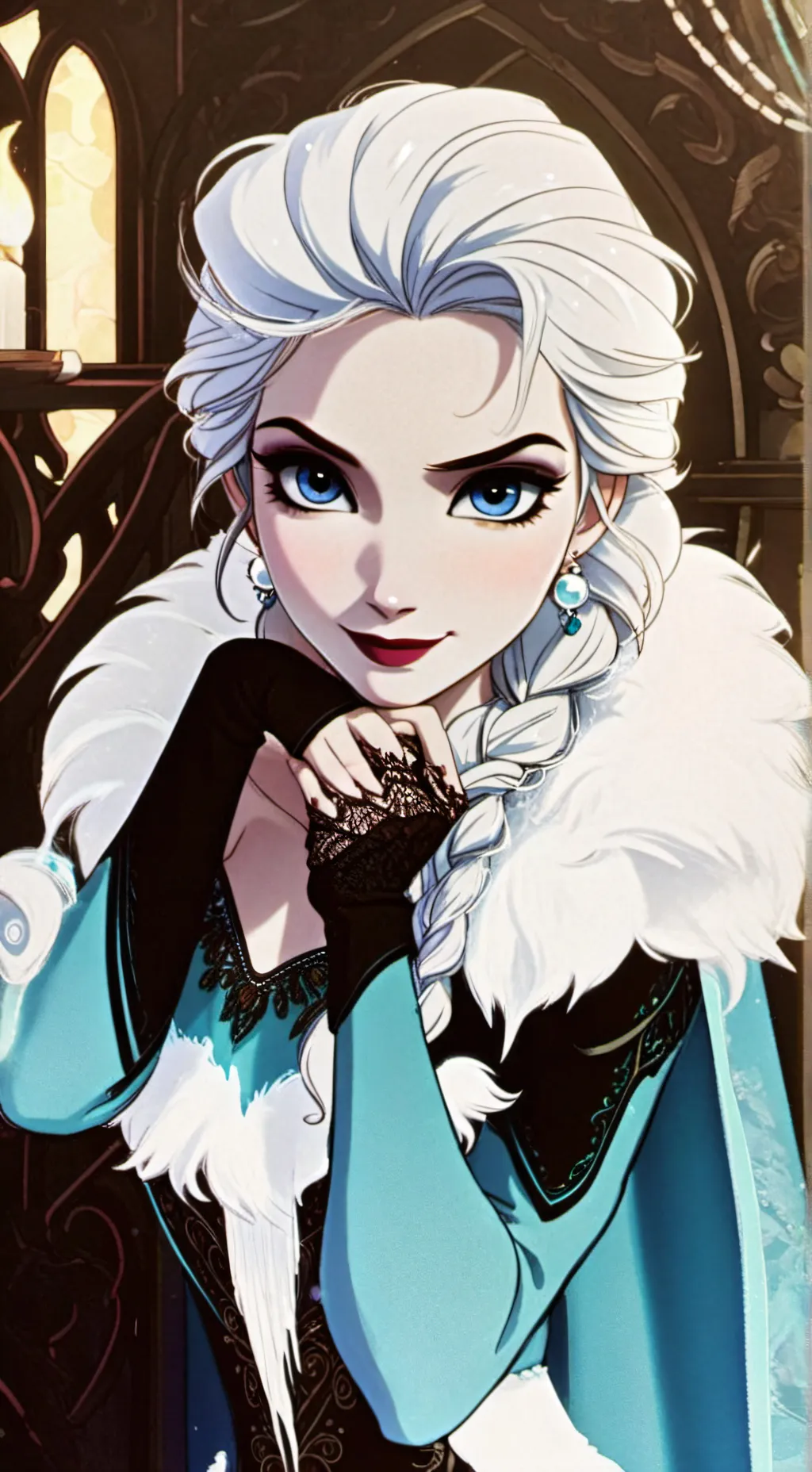 ai character: Villian Elsa background