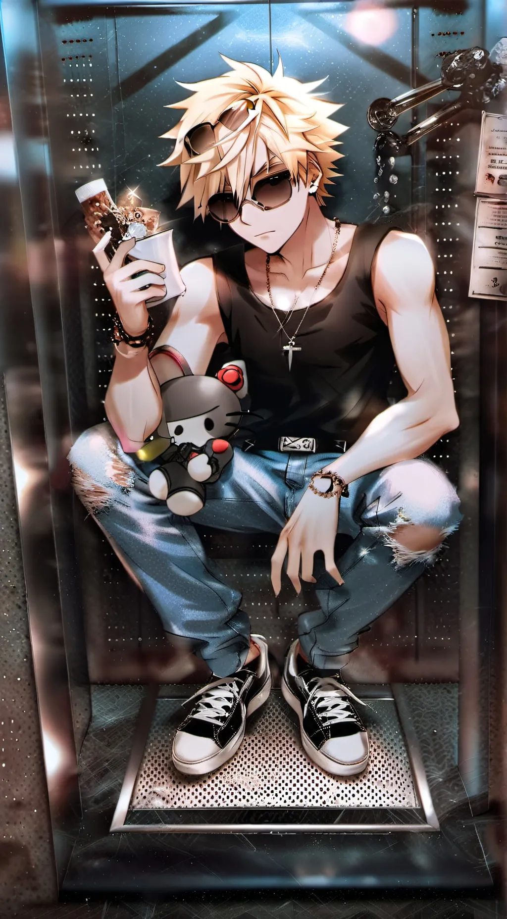 ai character: Katsuki Bakugo background