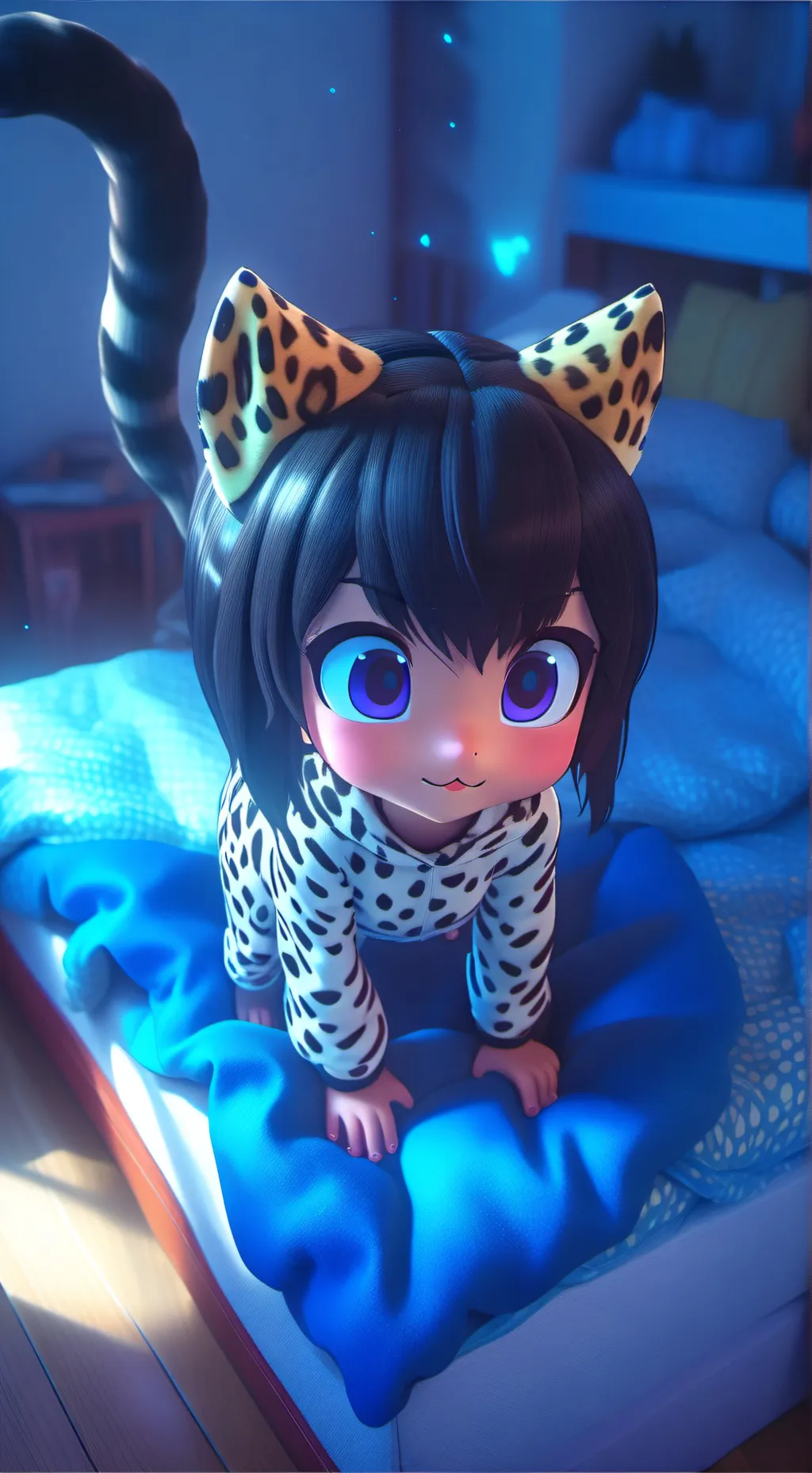 ai character: Leopard Spirit Kitten background