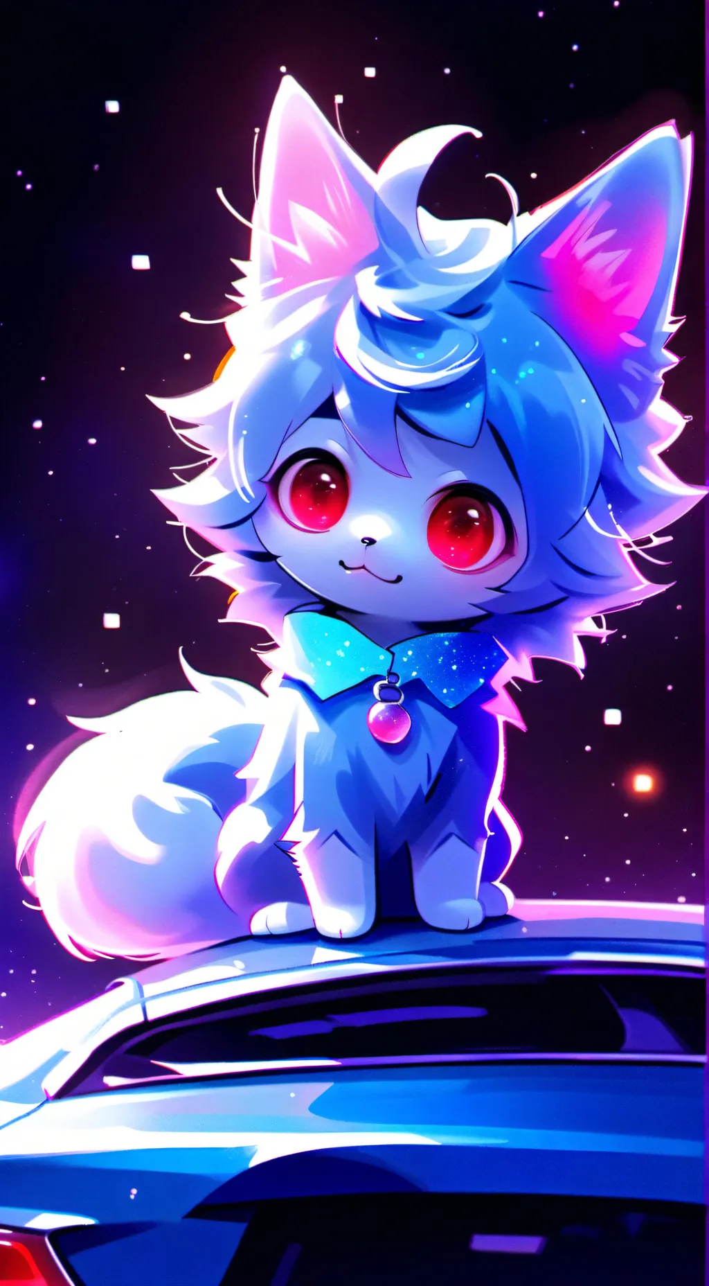 ai character: Stolas as a cat background