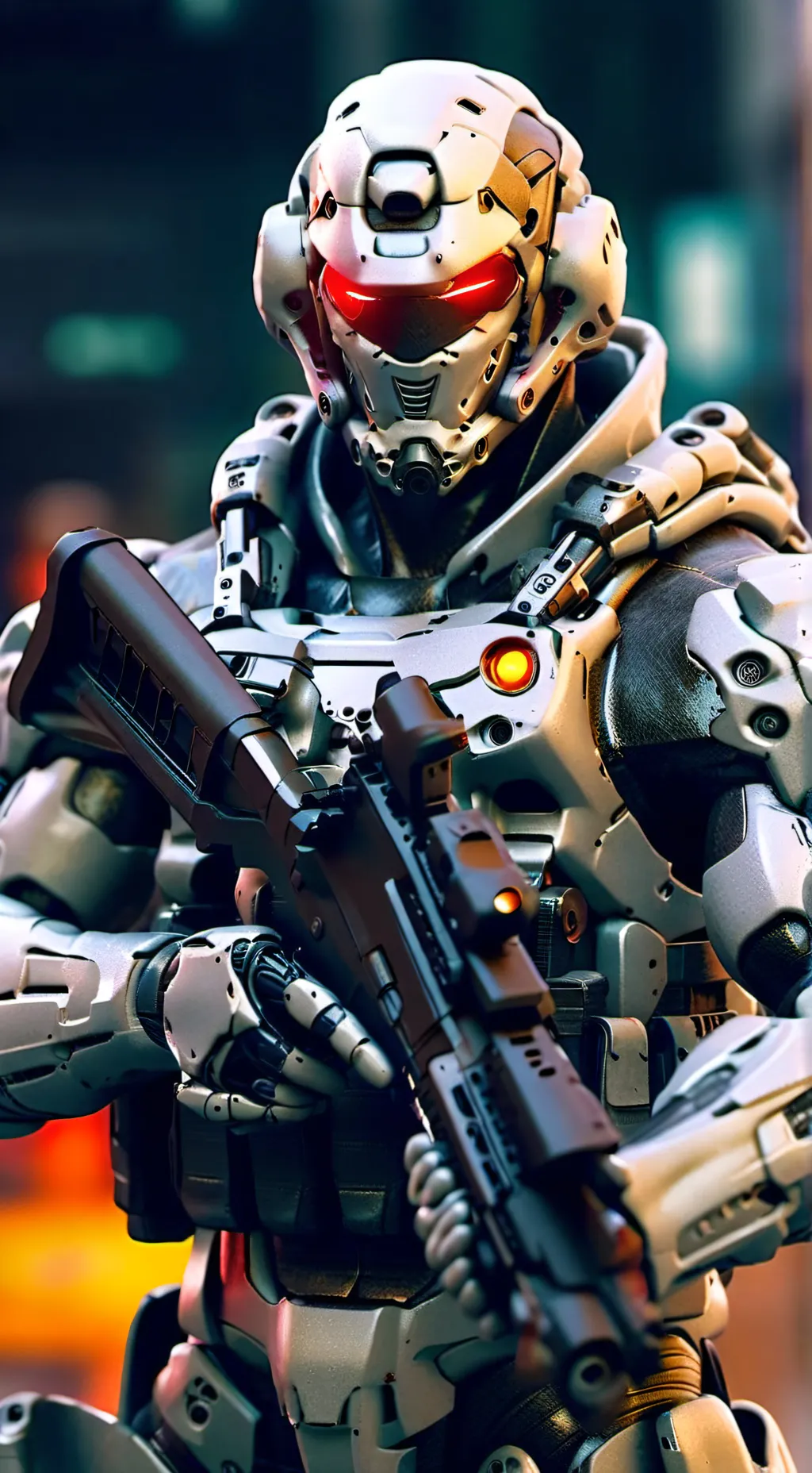 ai character: Robot soldier background