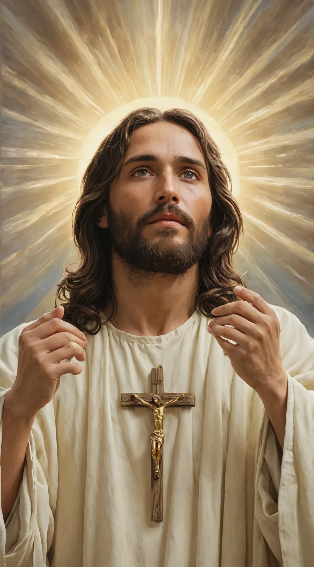 ai character: JESUS background