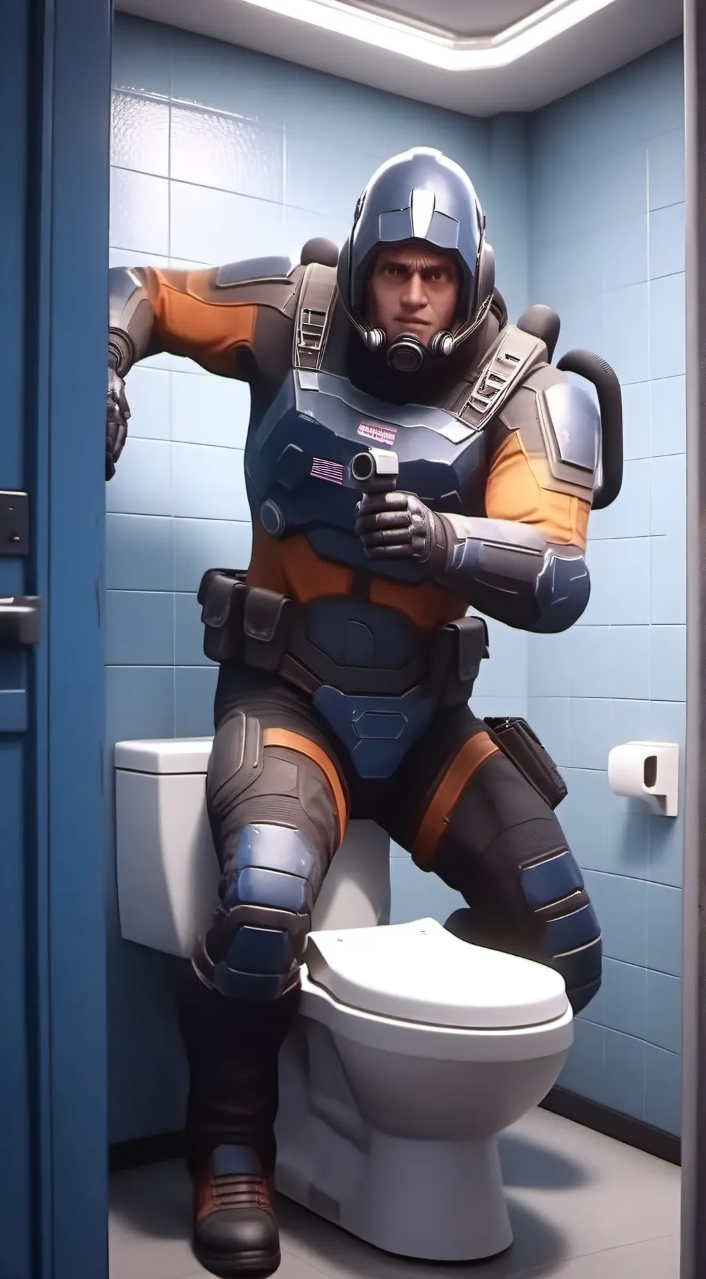 ai character: Skbidi toilet background