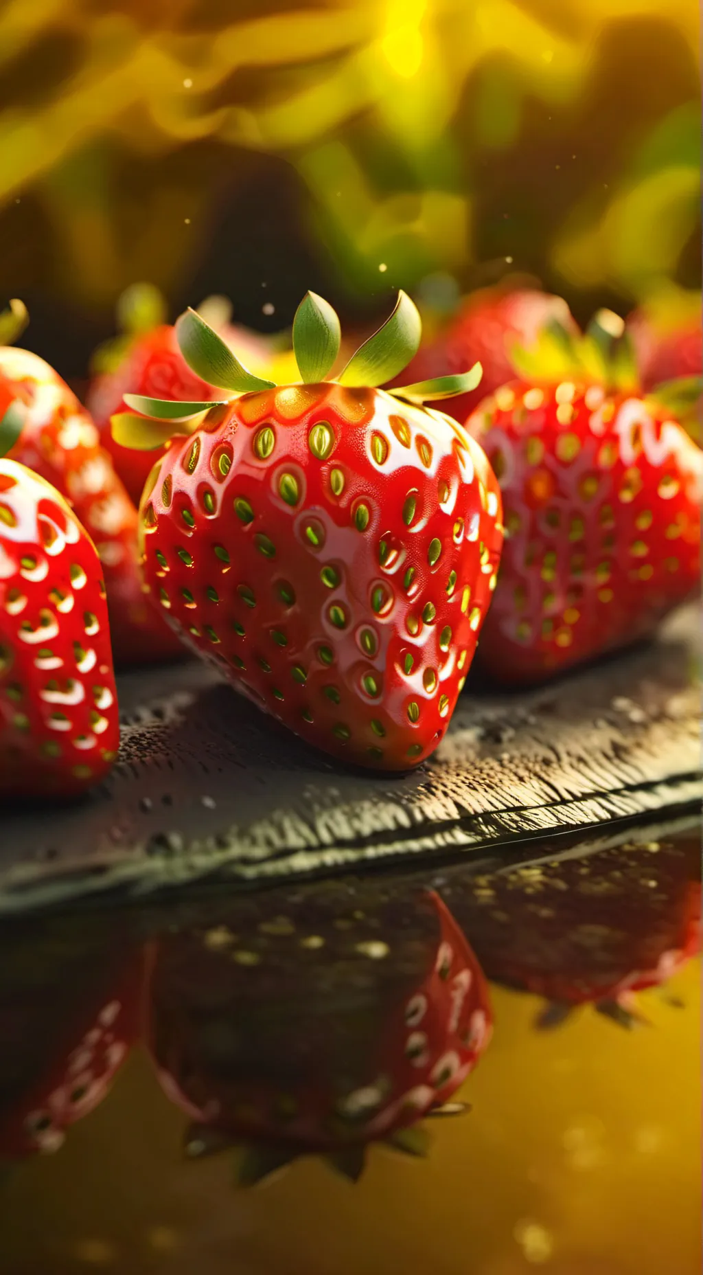 ai character: A random strawberr background