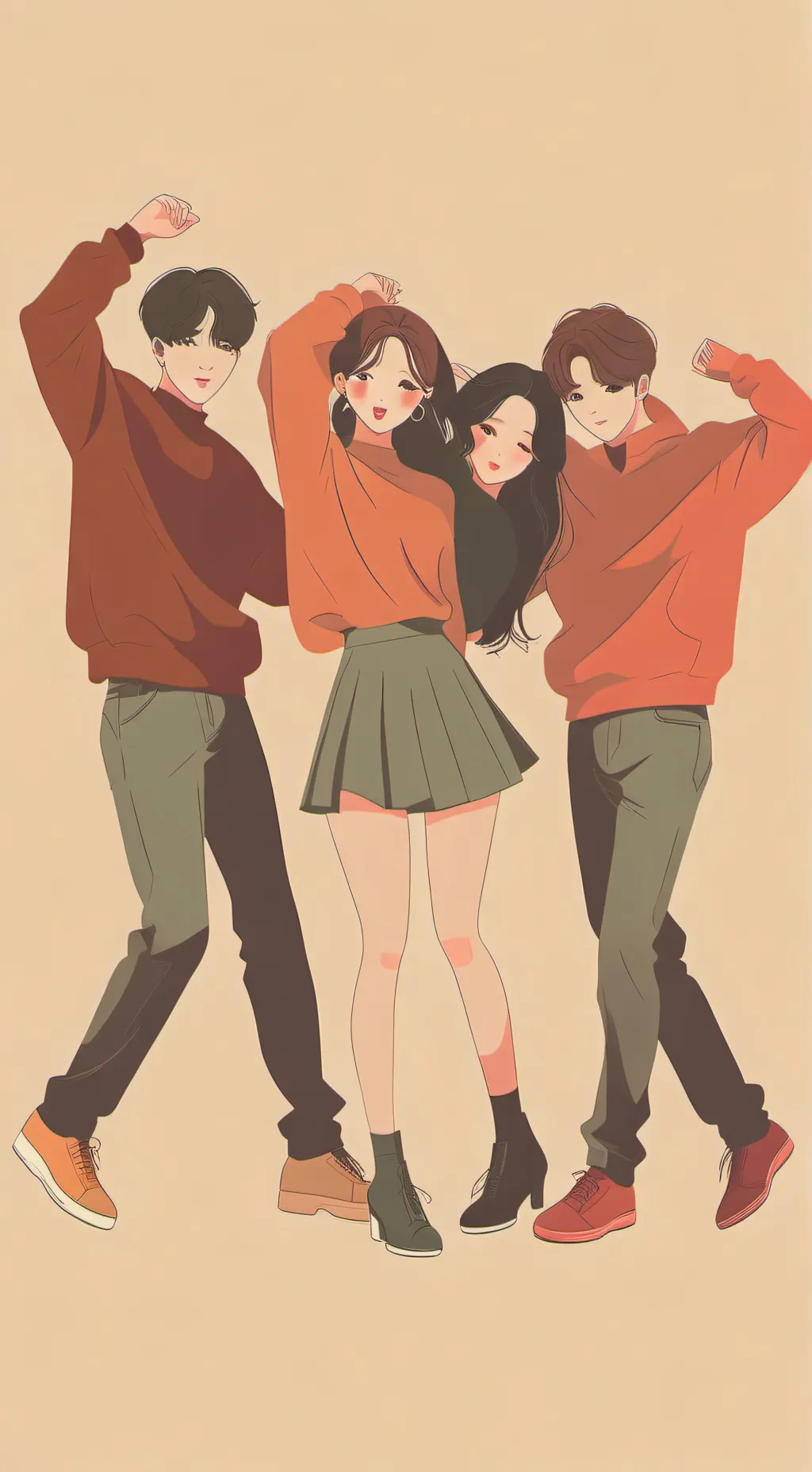 ai character: Your KPOP Group! background