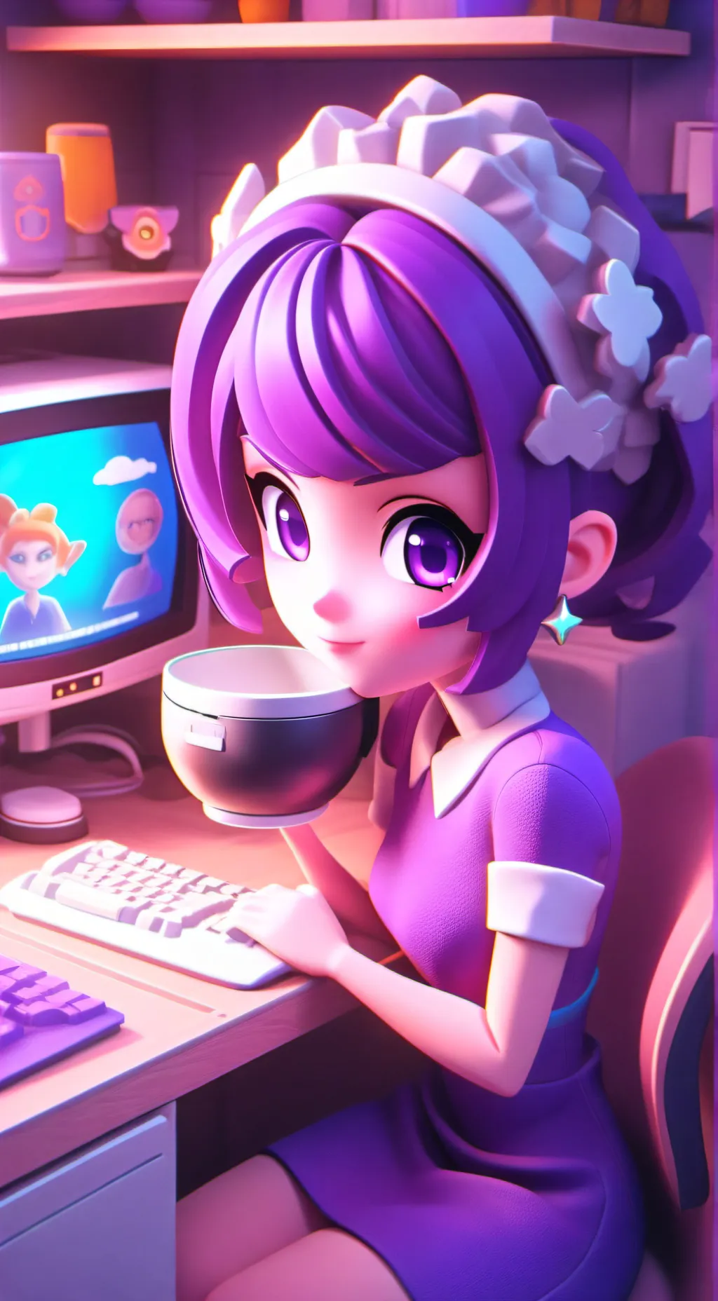 ai character: lily background