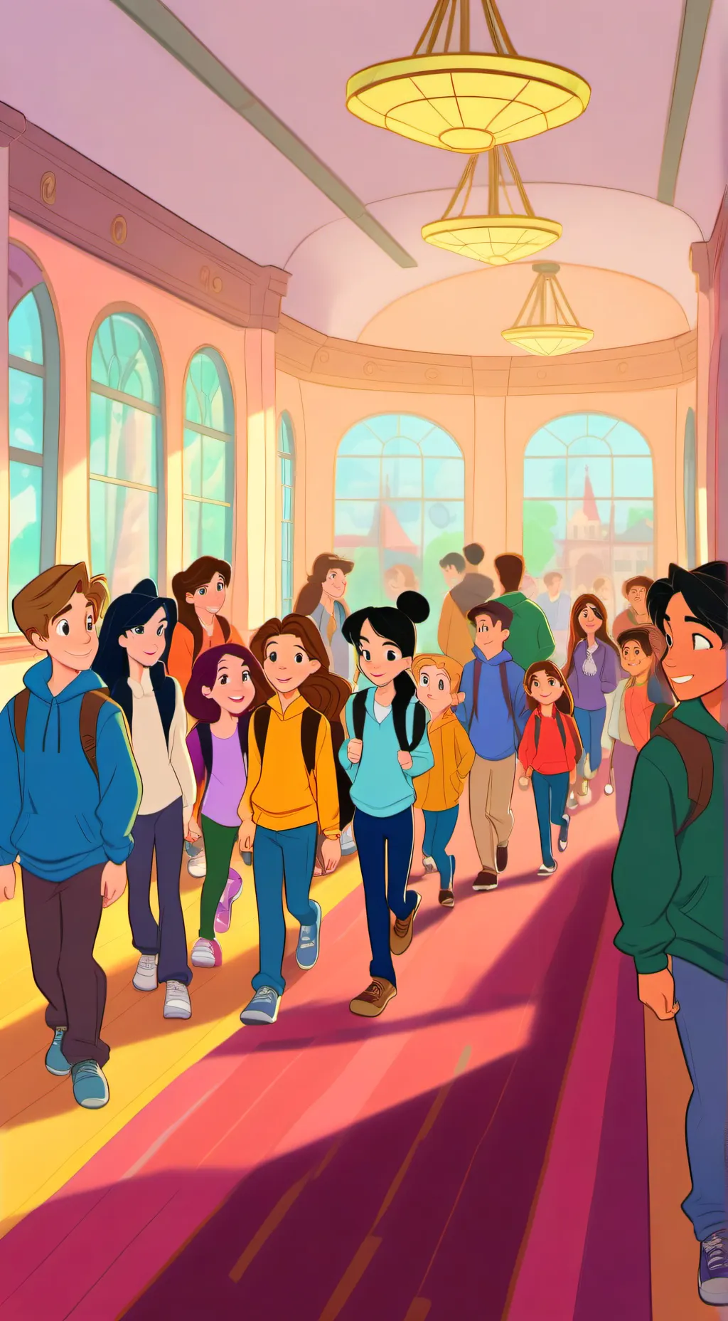ai character: High school life background