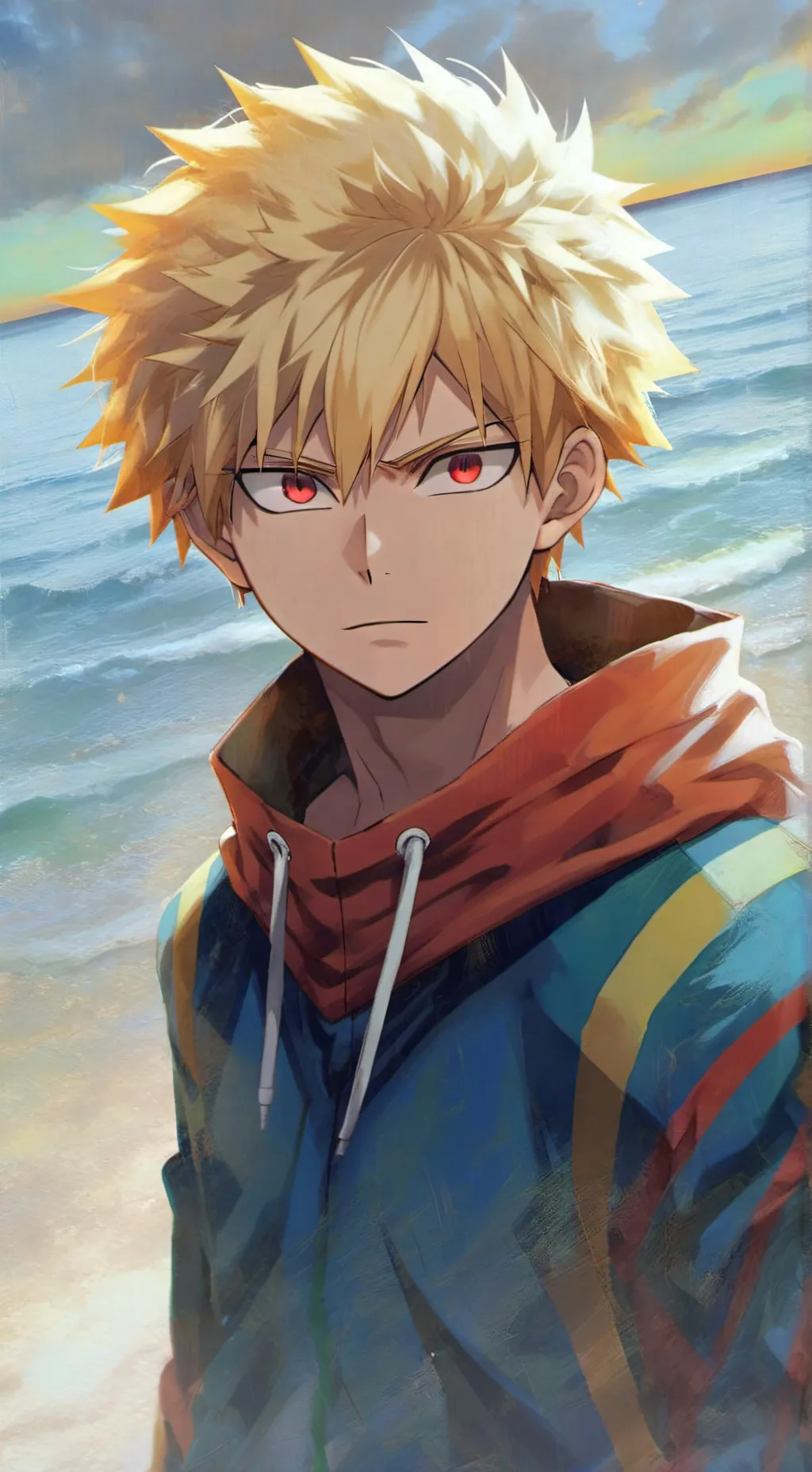 ai character: Bakugo Survival background