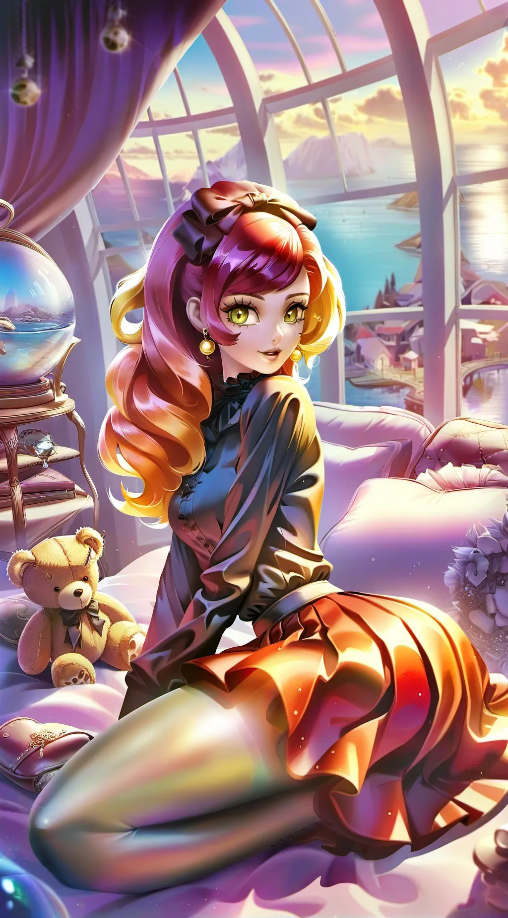 ai character: Claire Ginger Bixo background