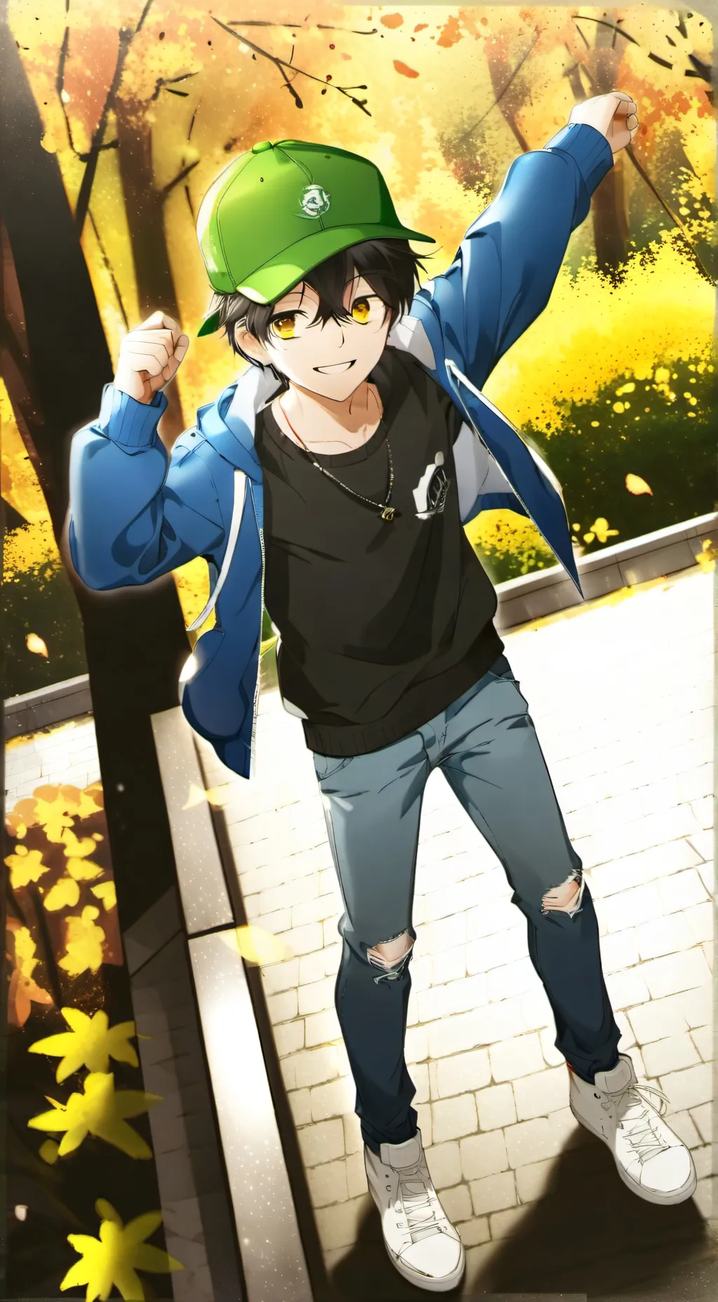 ai character: sigma boy  background