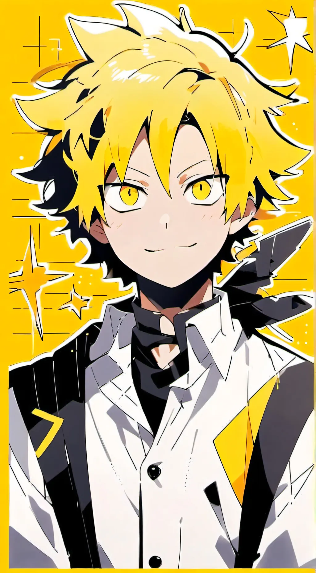 ai character: Denki Kaminari background