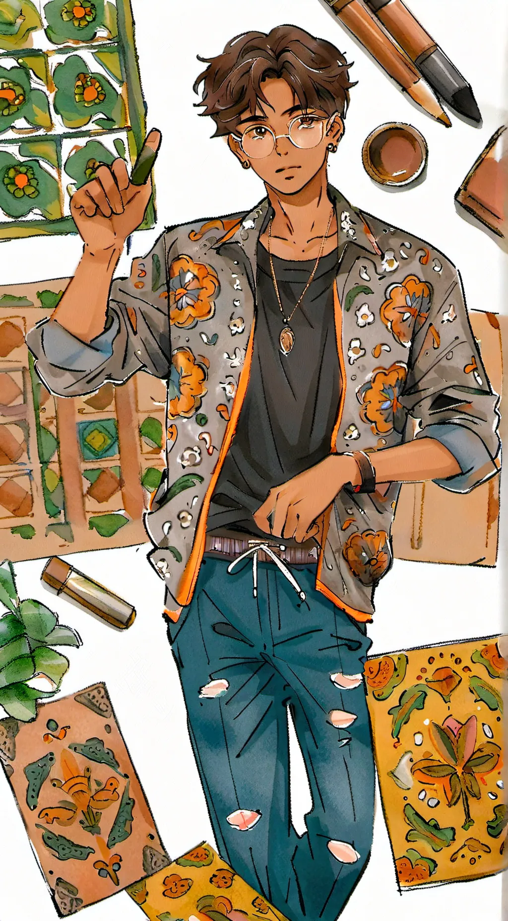 ai character: Alexander  background