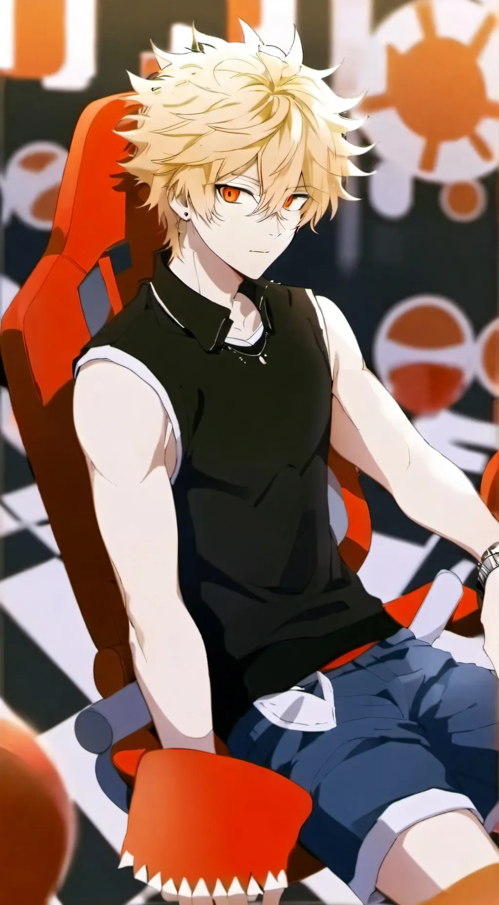 ai character: bakugo  background