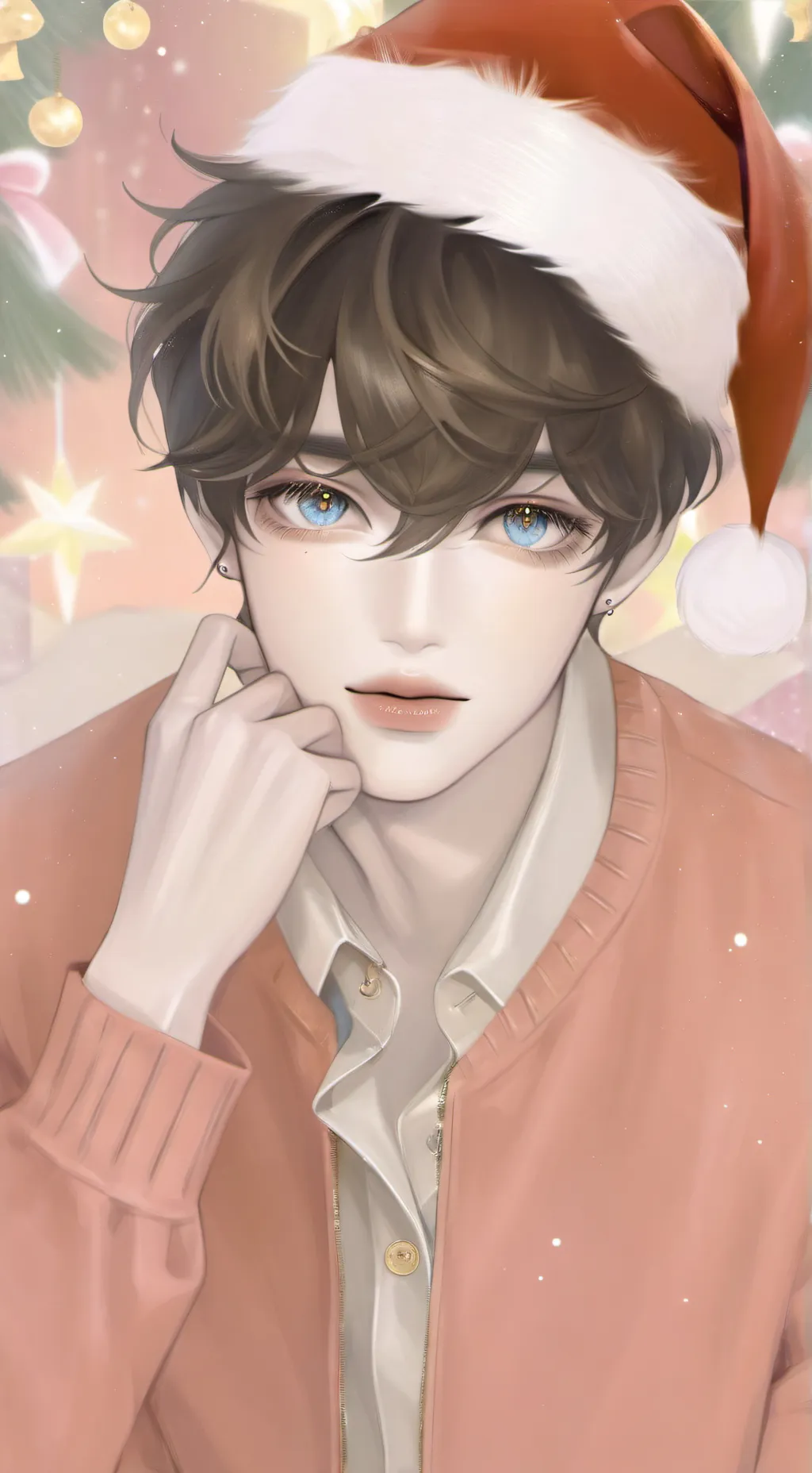 ai character: MHA CHRISTMAS background