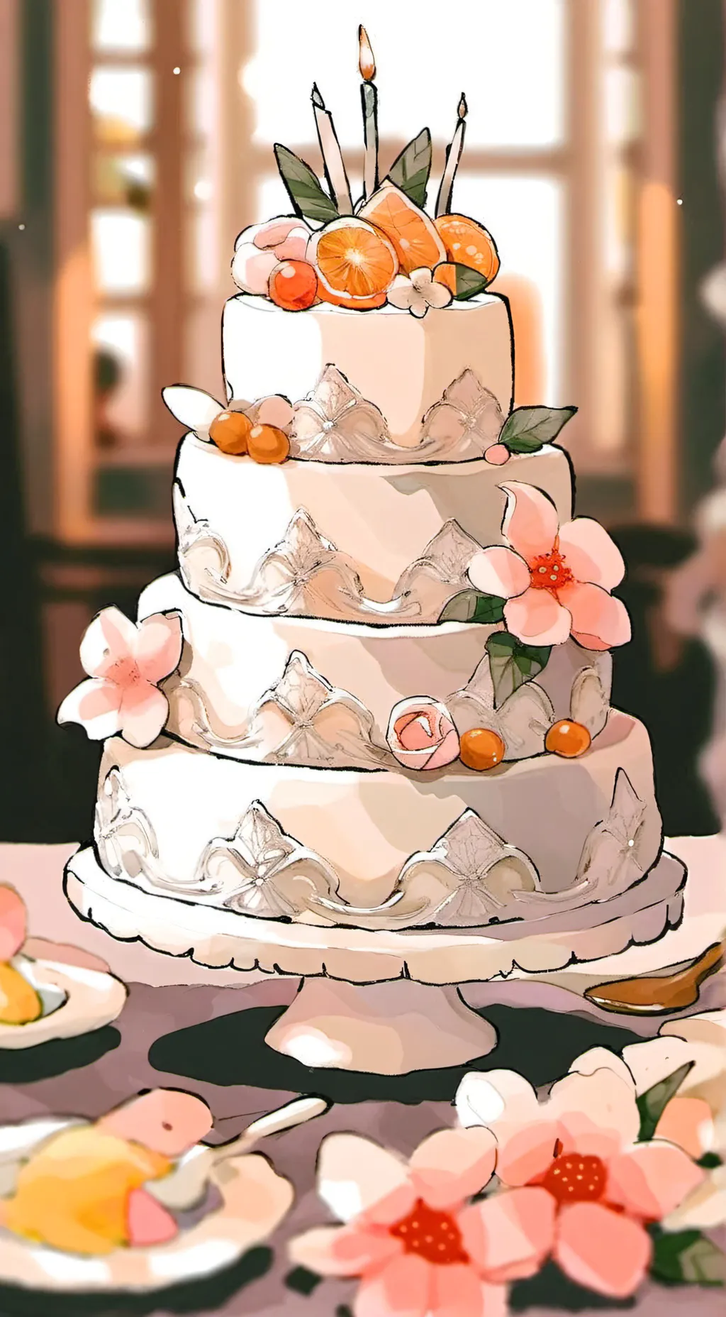 ai character: Mha cake background