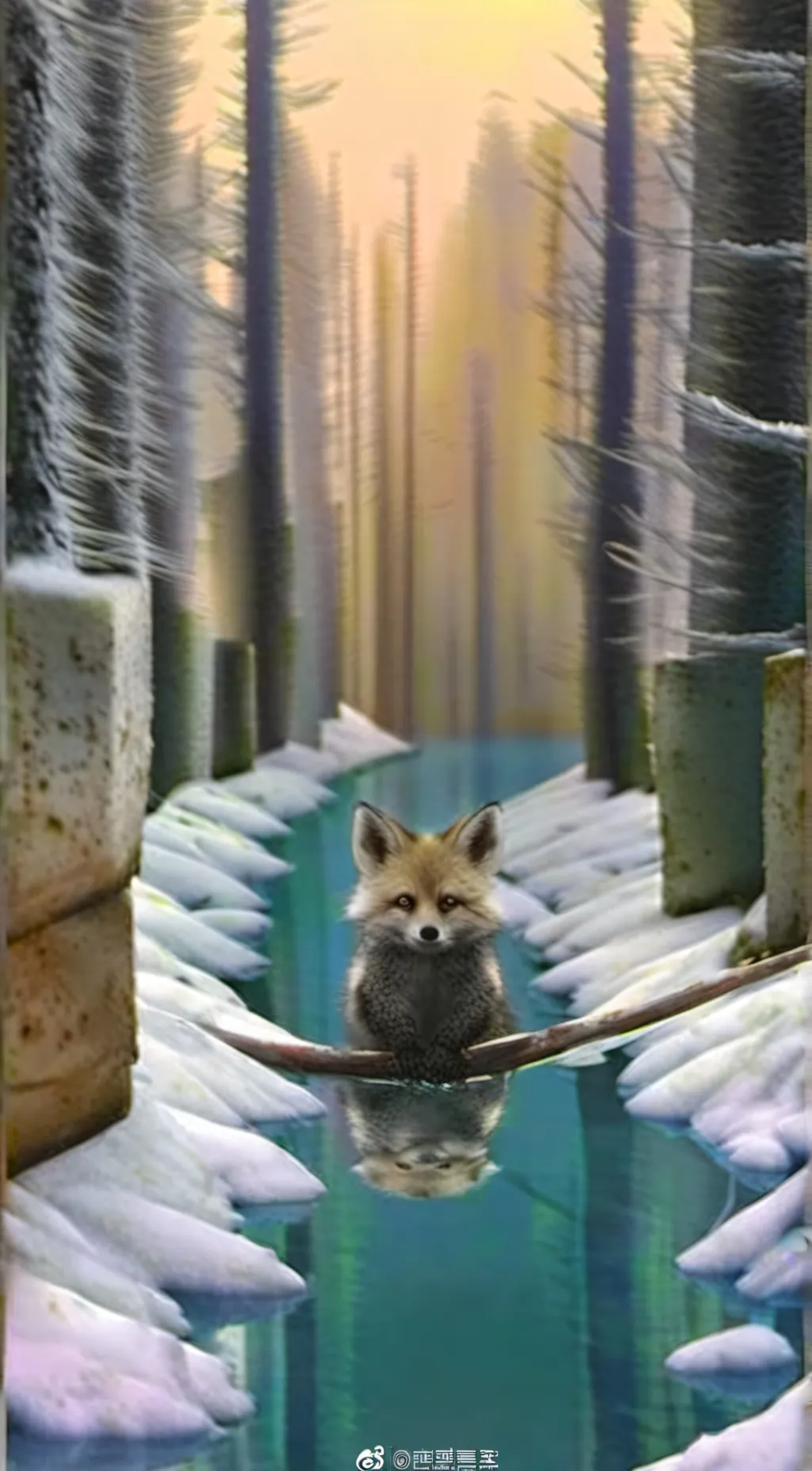 ai character: cute fox 🦊 background