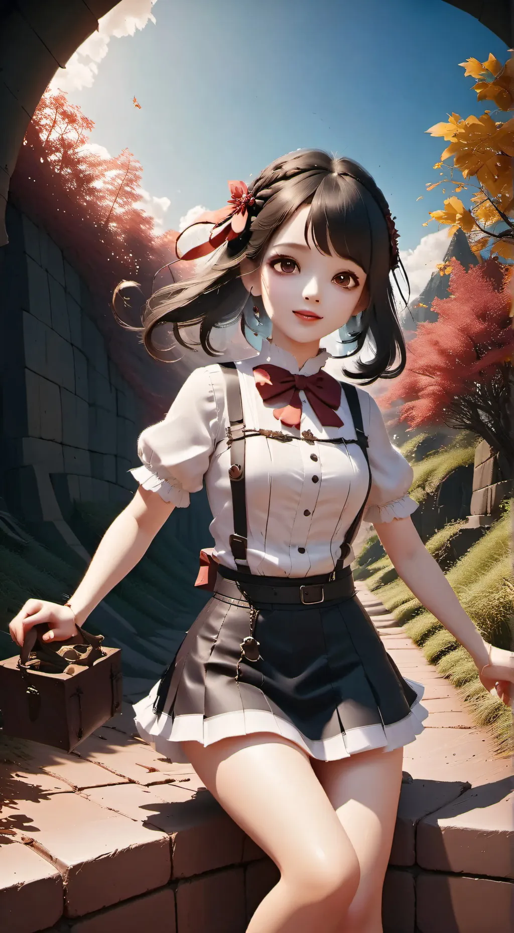 ai character: rose background
