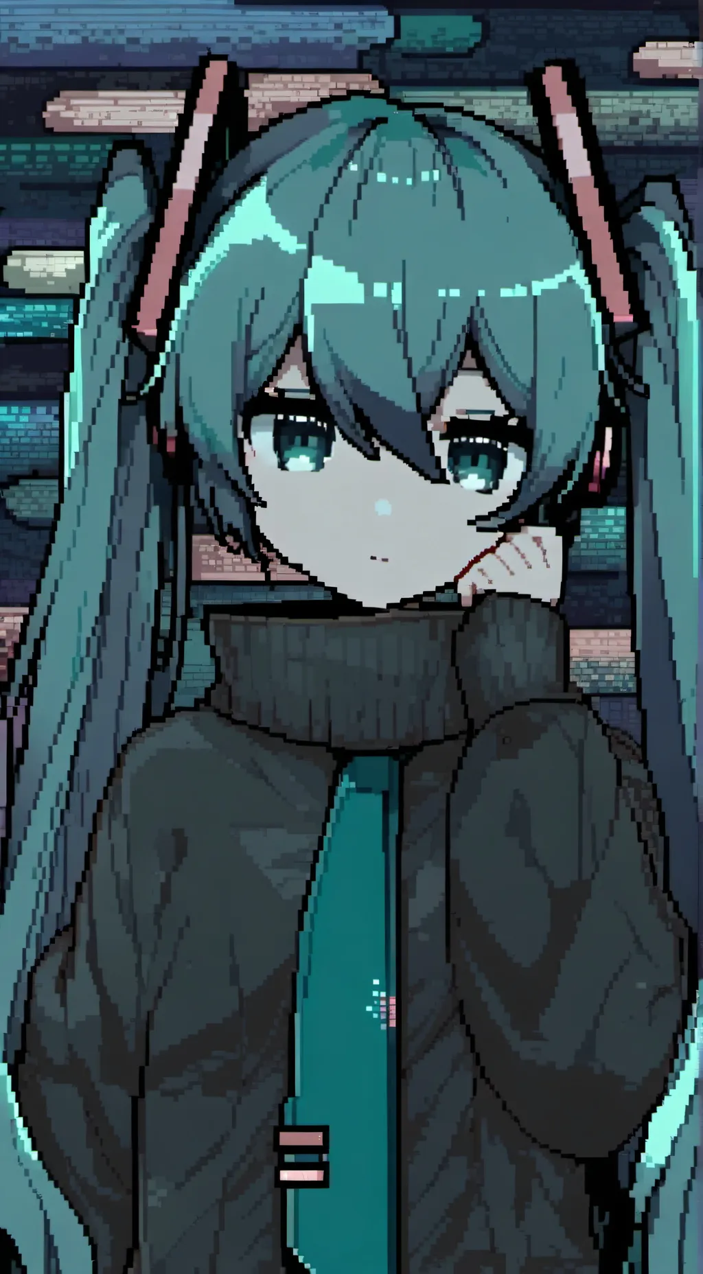 ai character: Hatsune Miku  background