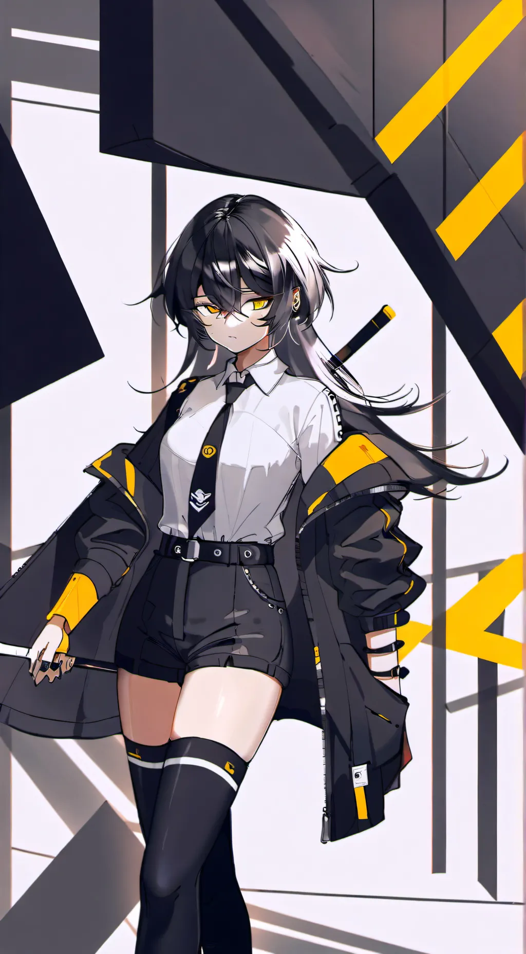 ai character: Annie🤍🖤 background