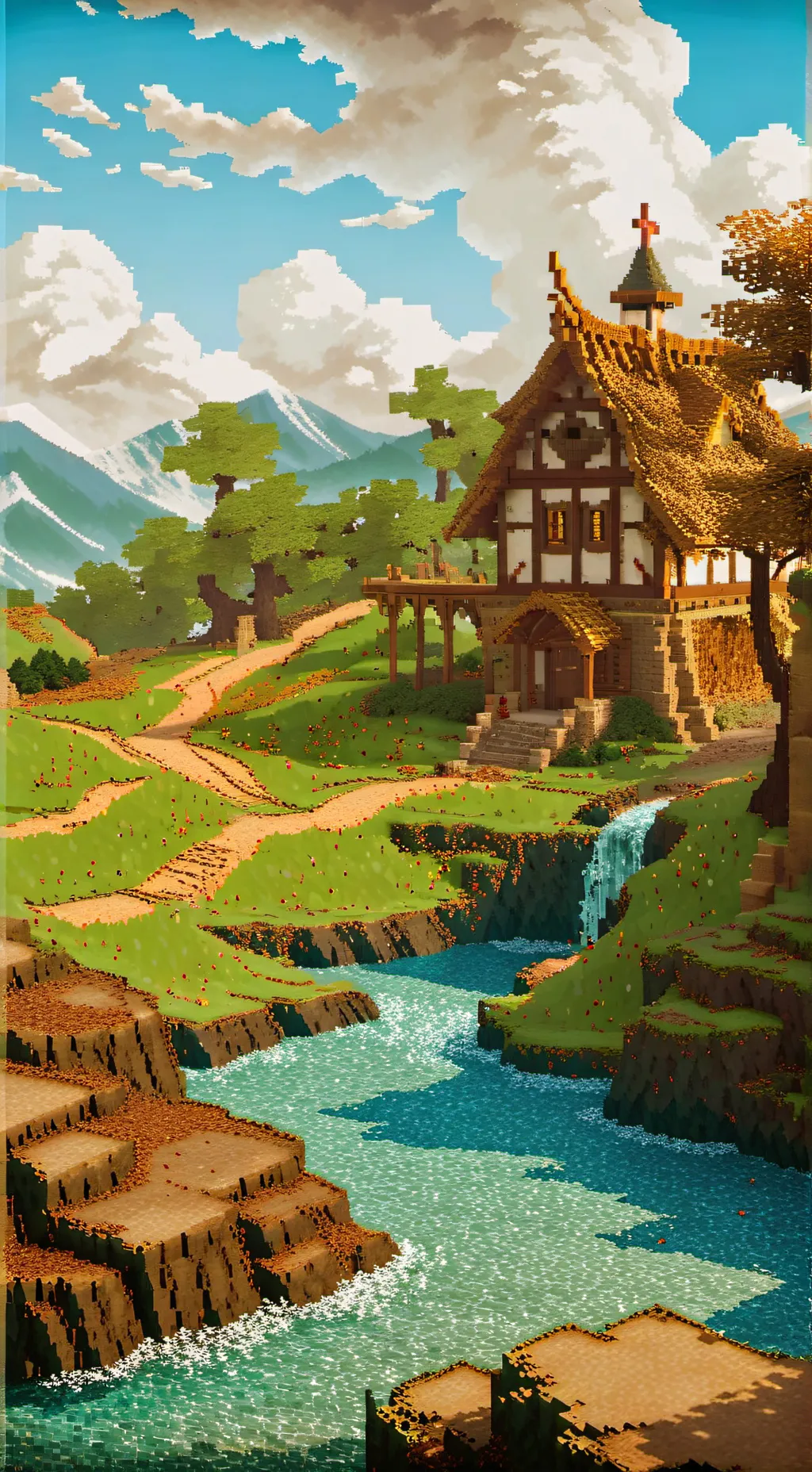 ai character: Minecraft background