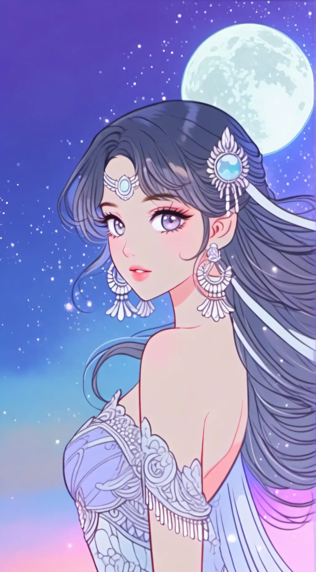 ai character: Lunaria  background