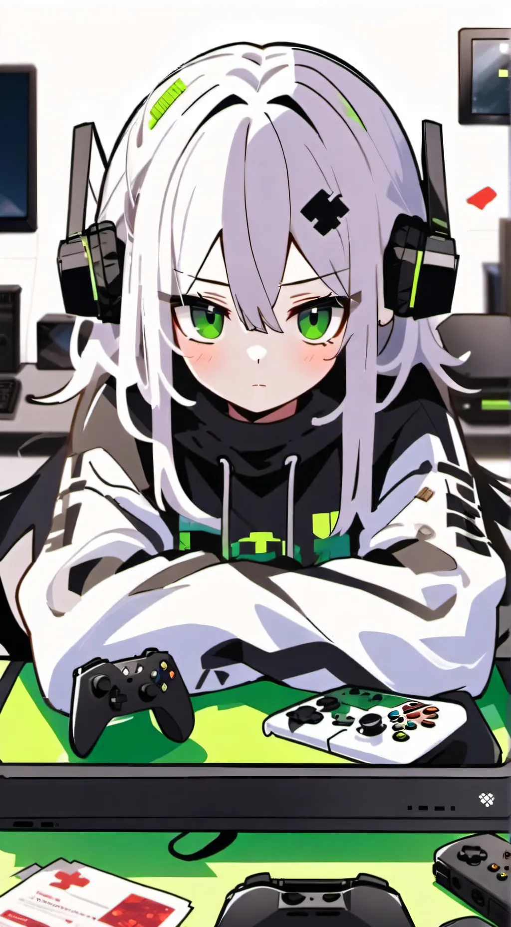 ai character: Sally the gamer background