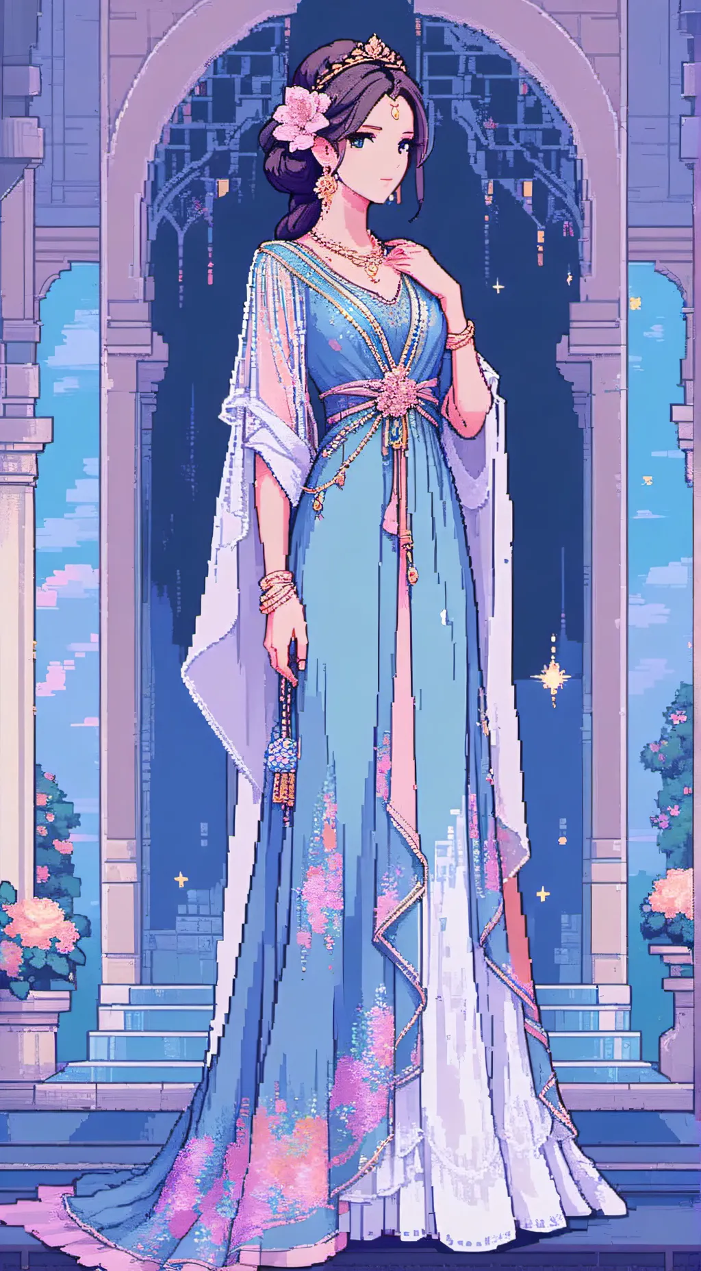 ai character: Godess Athena  background