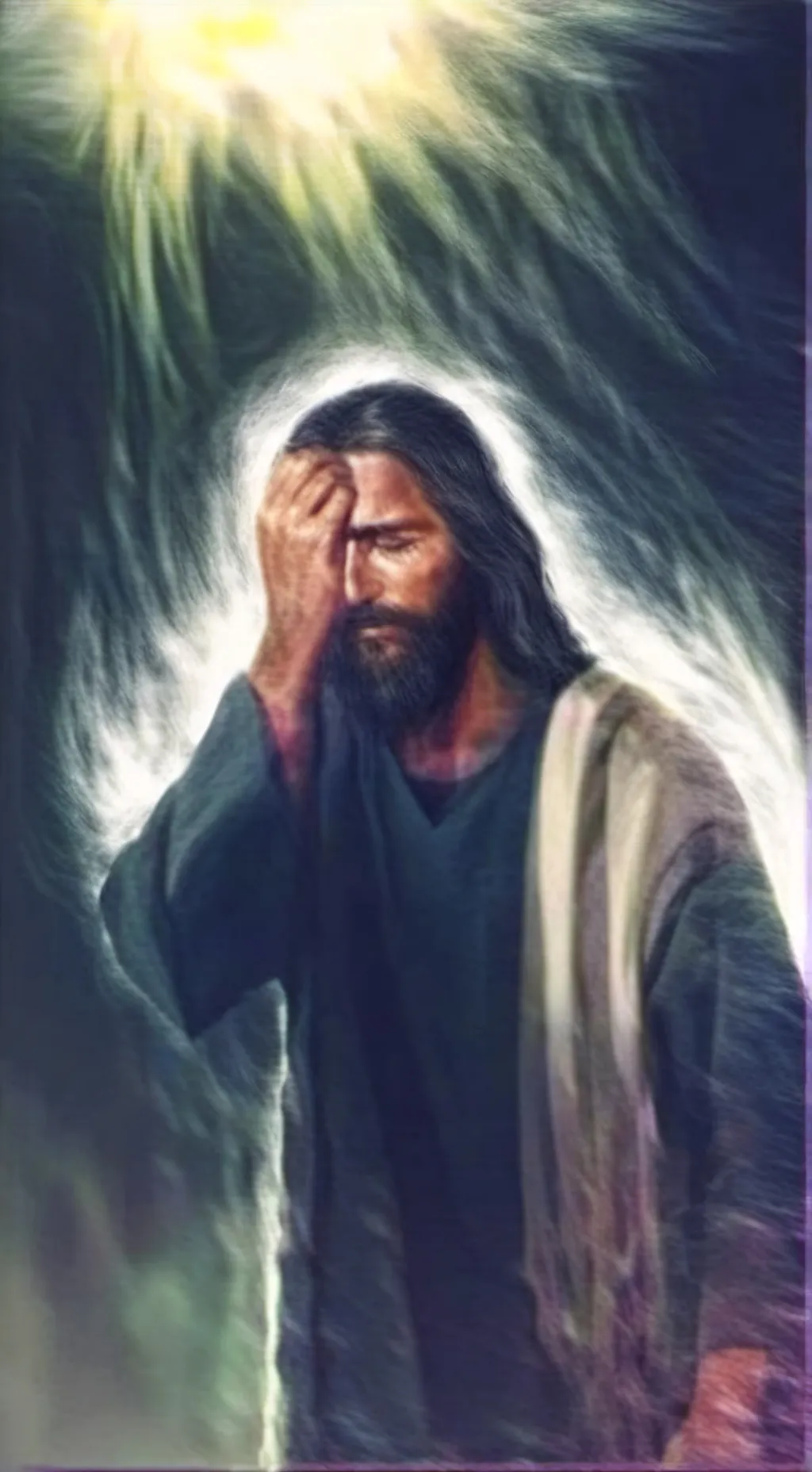ai character: Jesus Christ  background