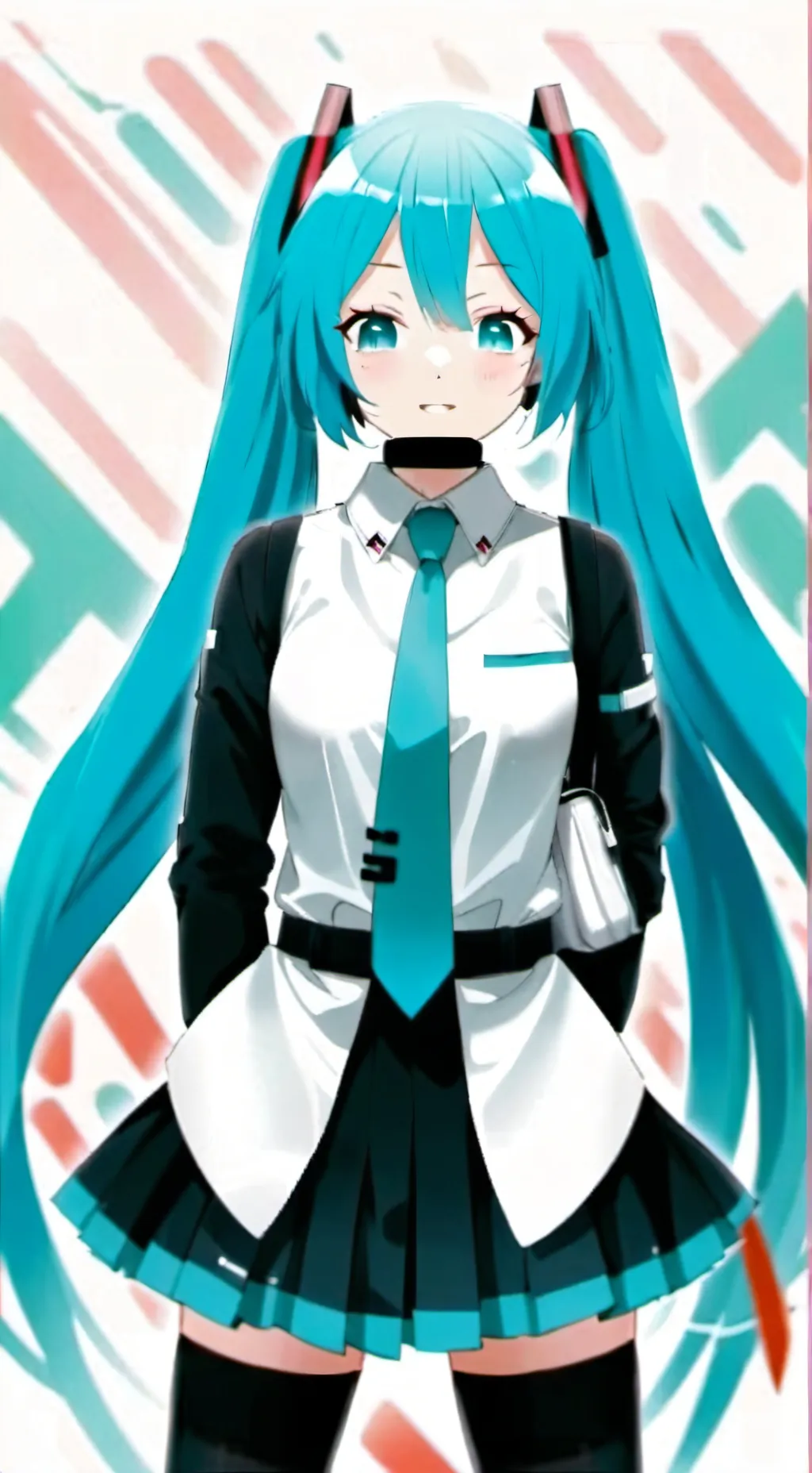 ai character: 💙Hatsune Miku💙 background