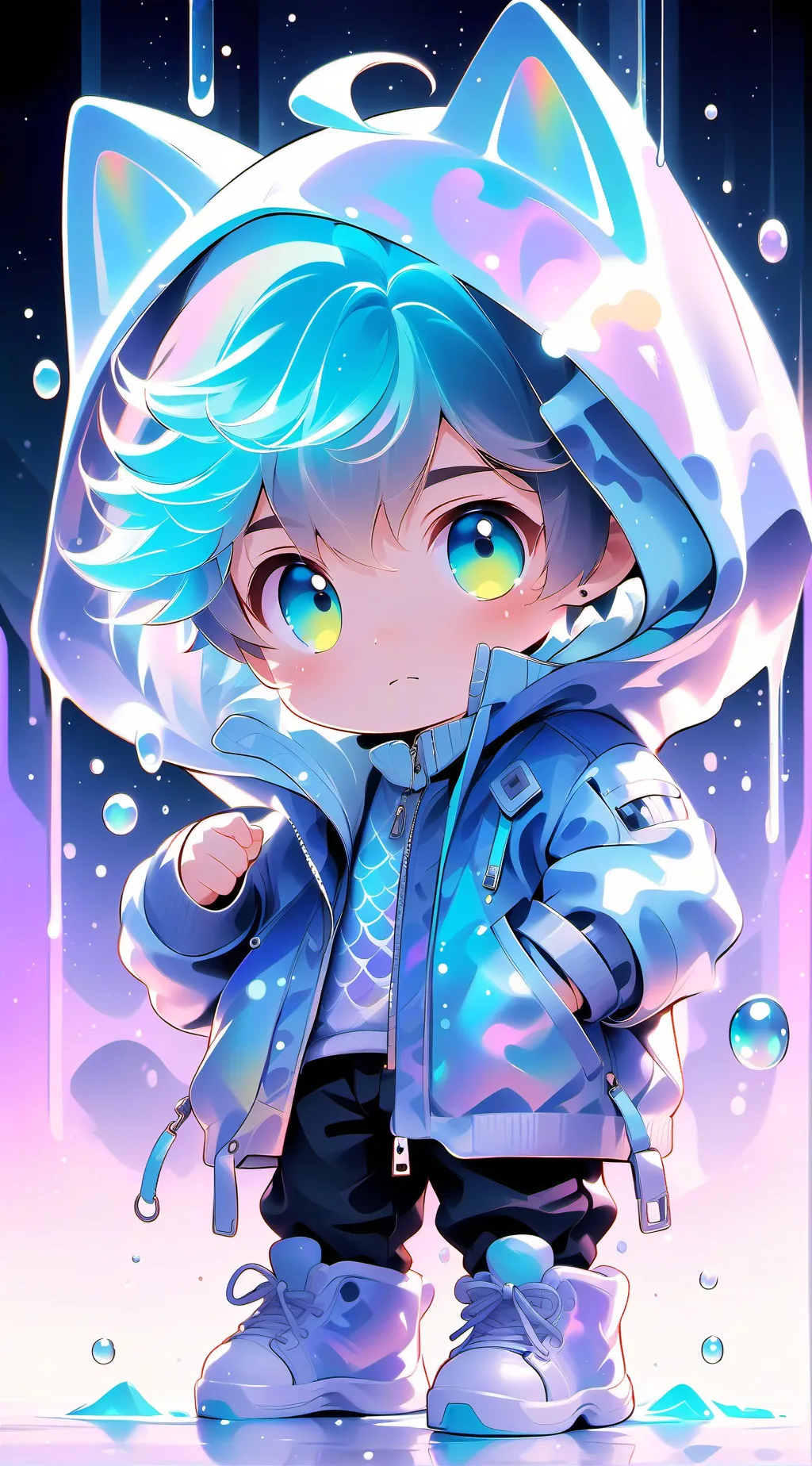 ai character: котёнок background