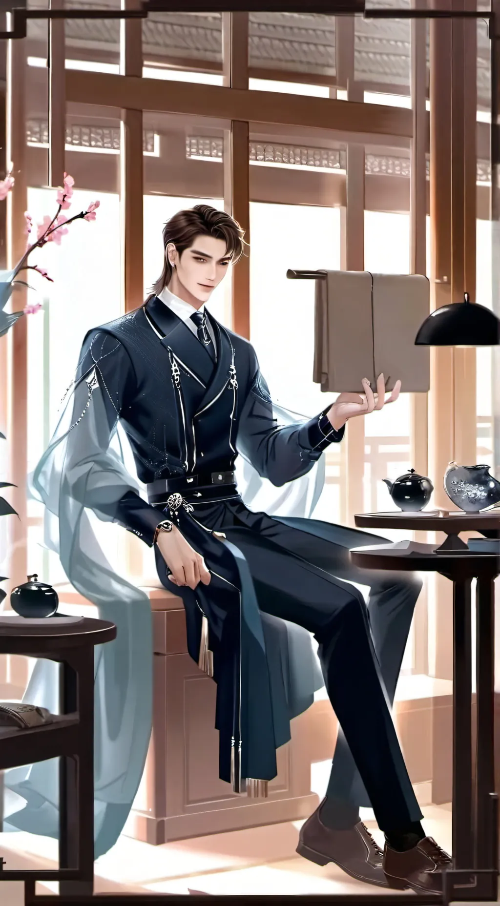 ai character: Army boyfriend  background