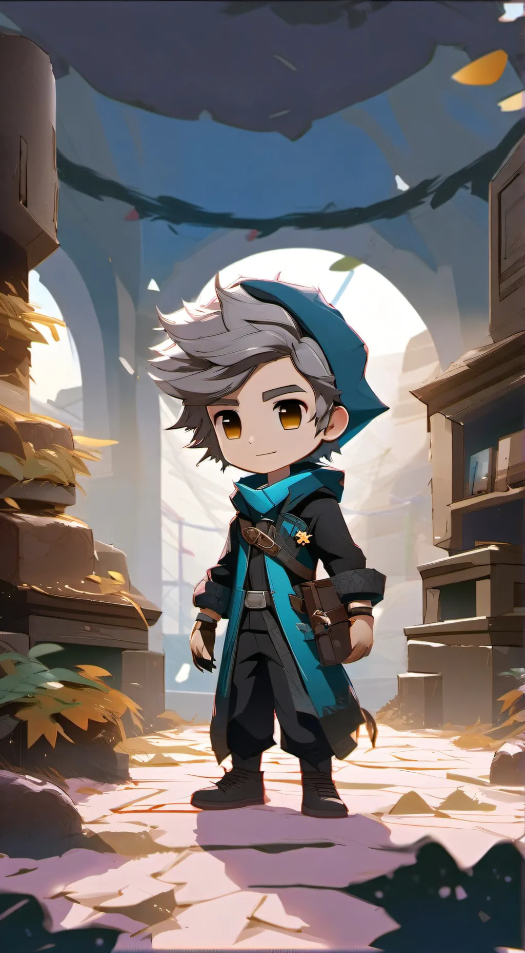 ai character: newton background
