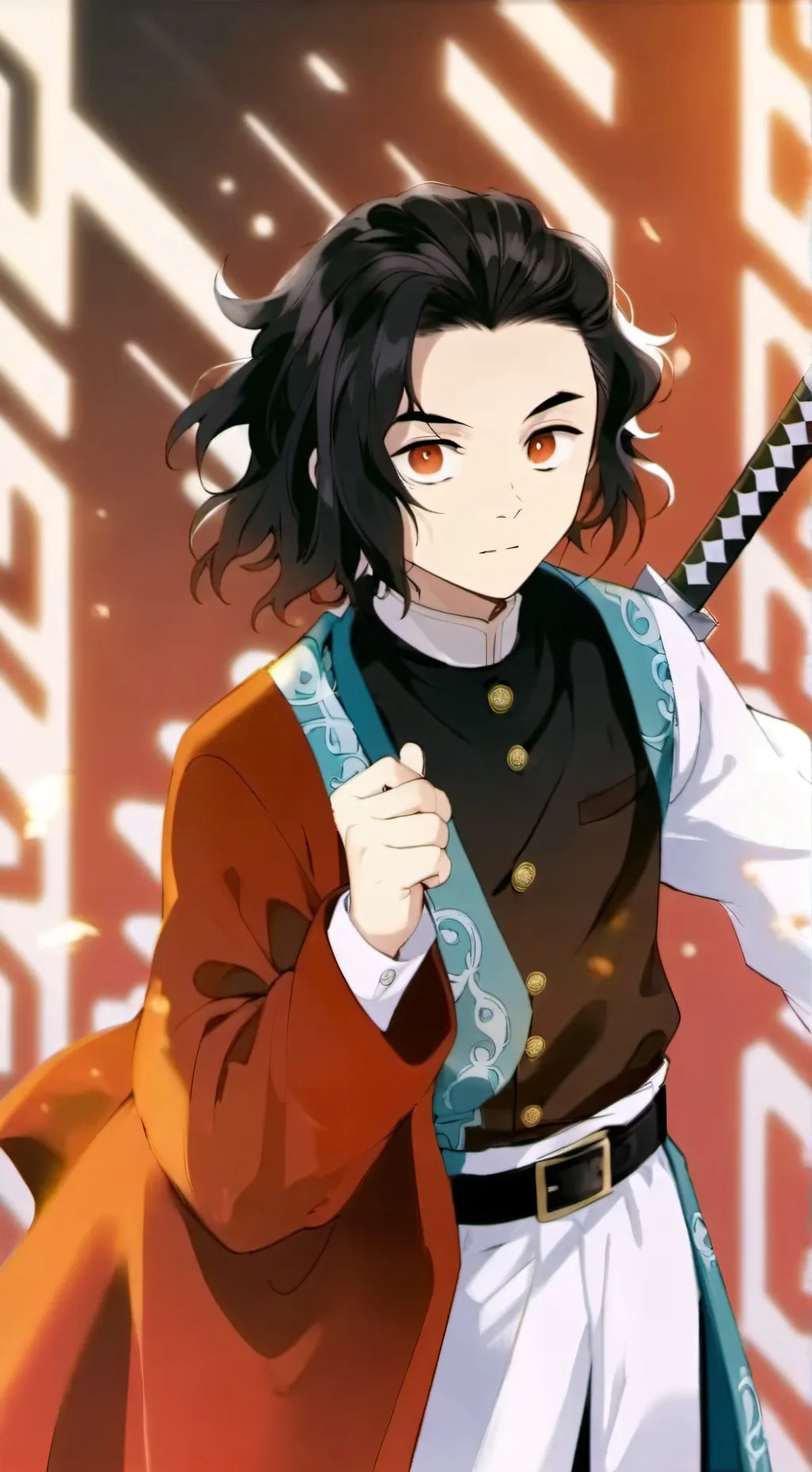 ai character: demon slayer  background