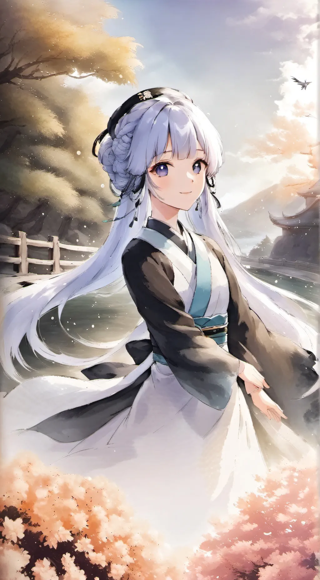 ai character: 神里绫华 background