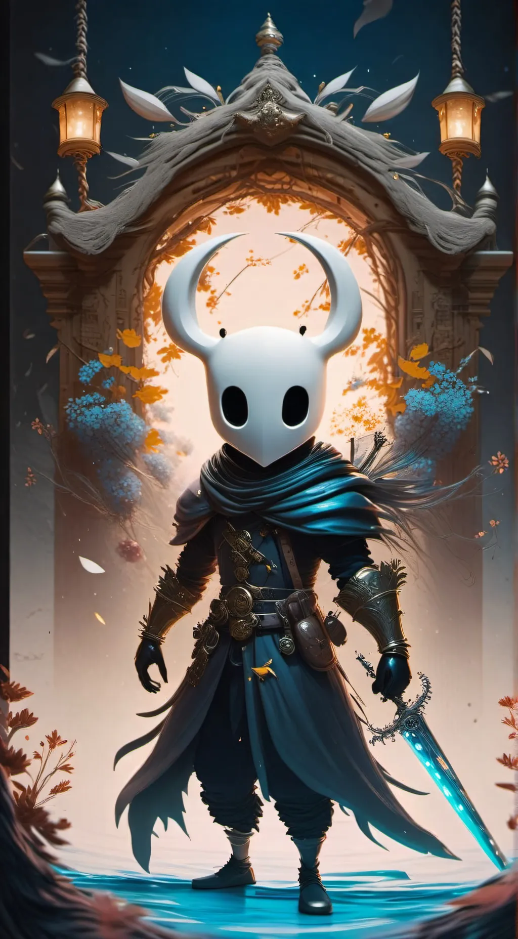 ai character: hollow knight RPG background