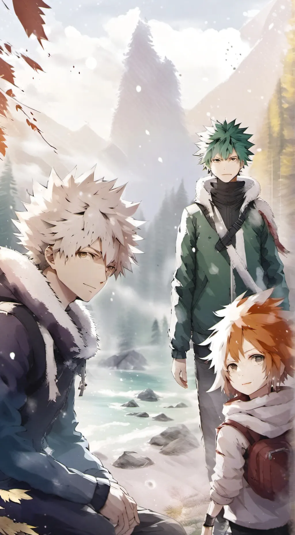 ai character: bakugo and shoto background