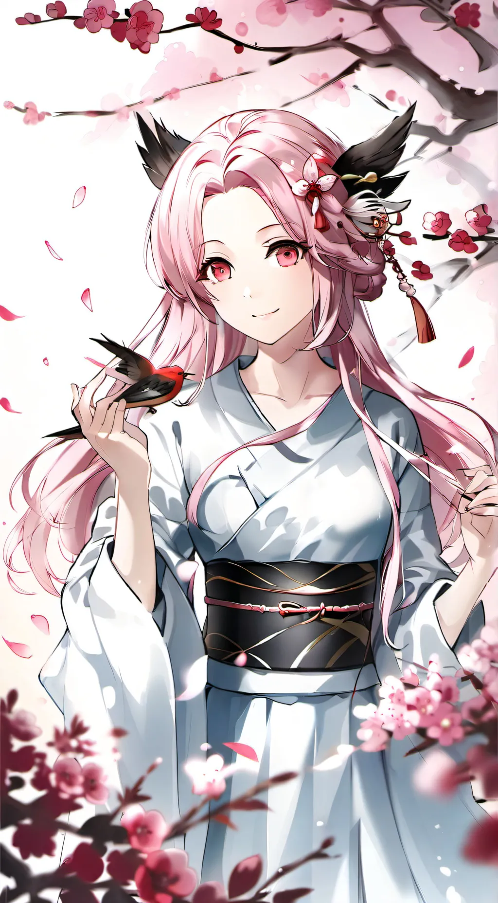 ai character: Emilia tu novia background