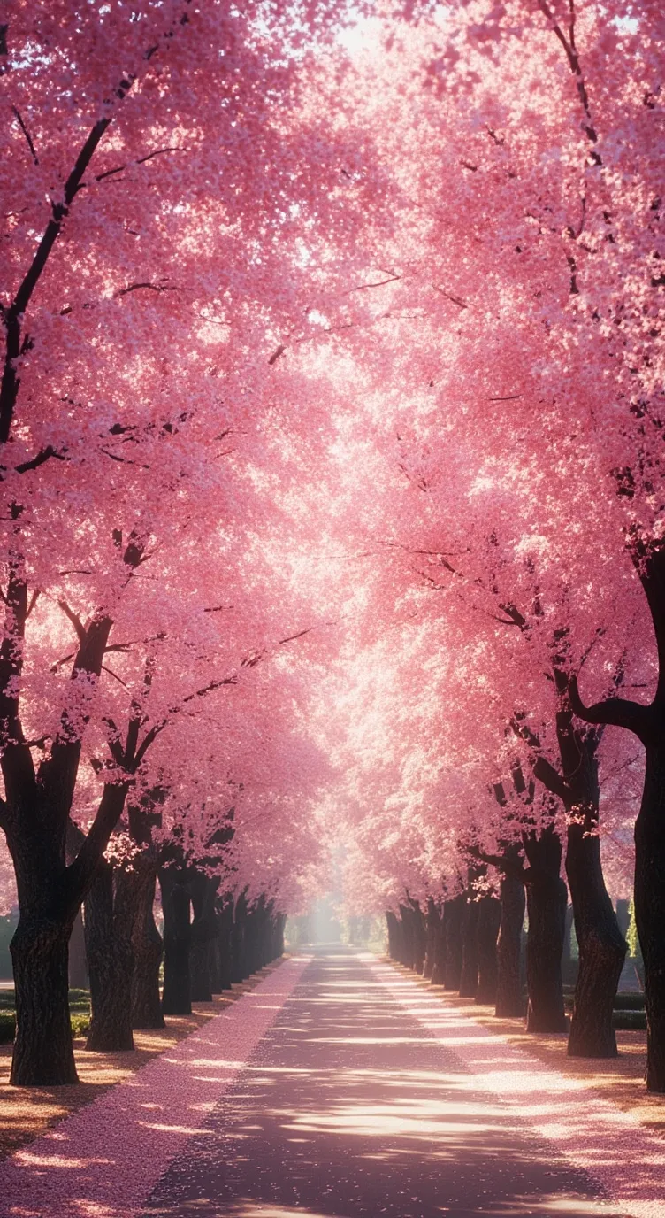 ai character: Hh in cherry trees background