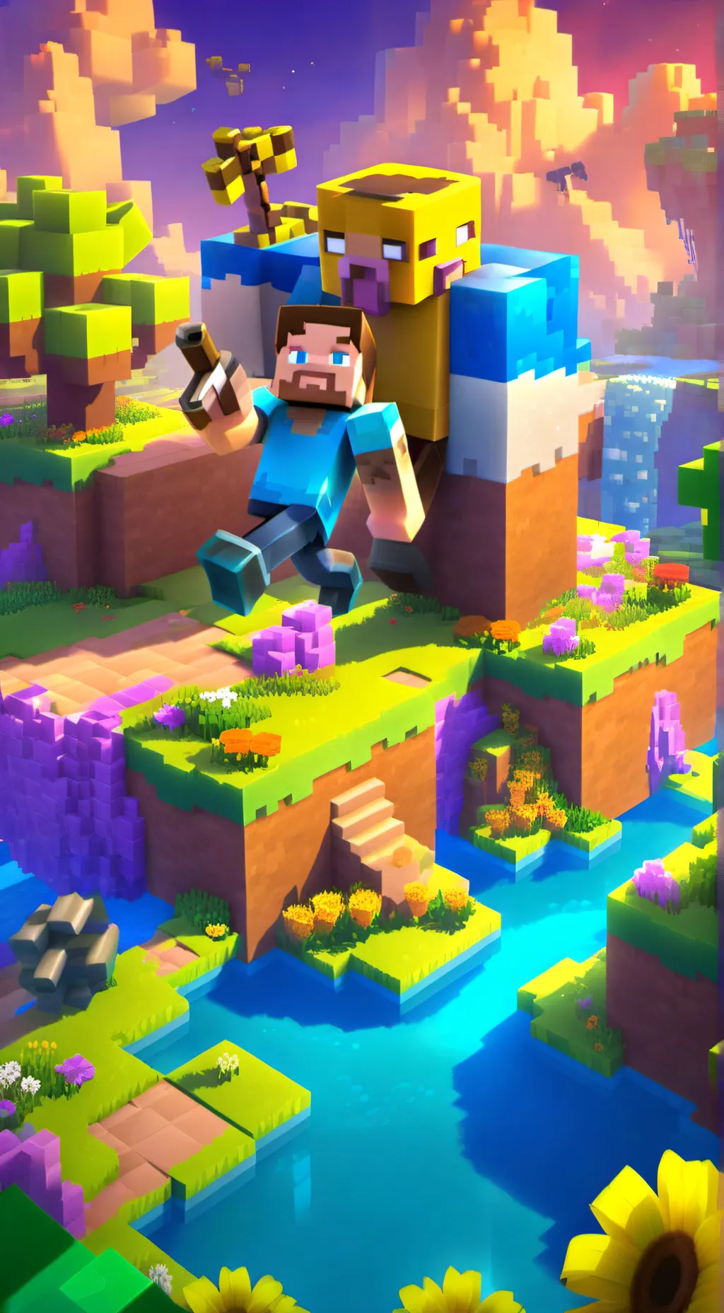 ai character: Minecraft Worlds  background