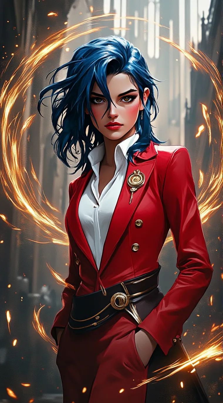 ai character: Kagami fencer background