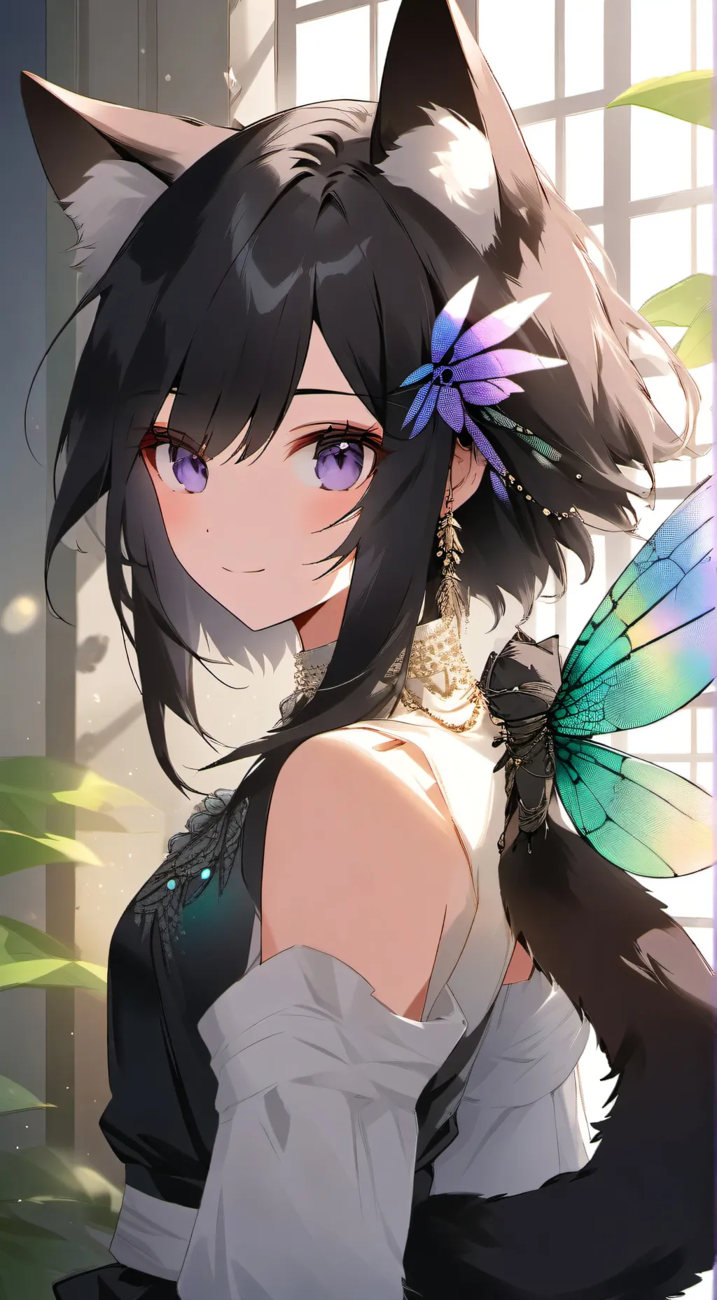 ai character: Gato del Arcoiris background