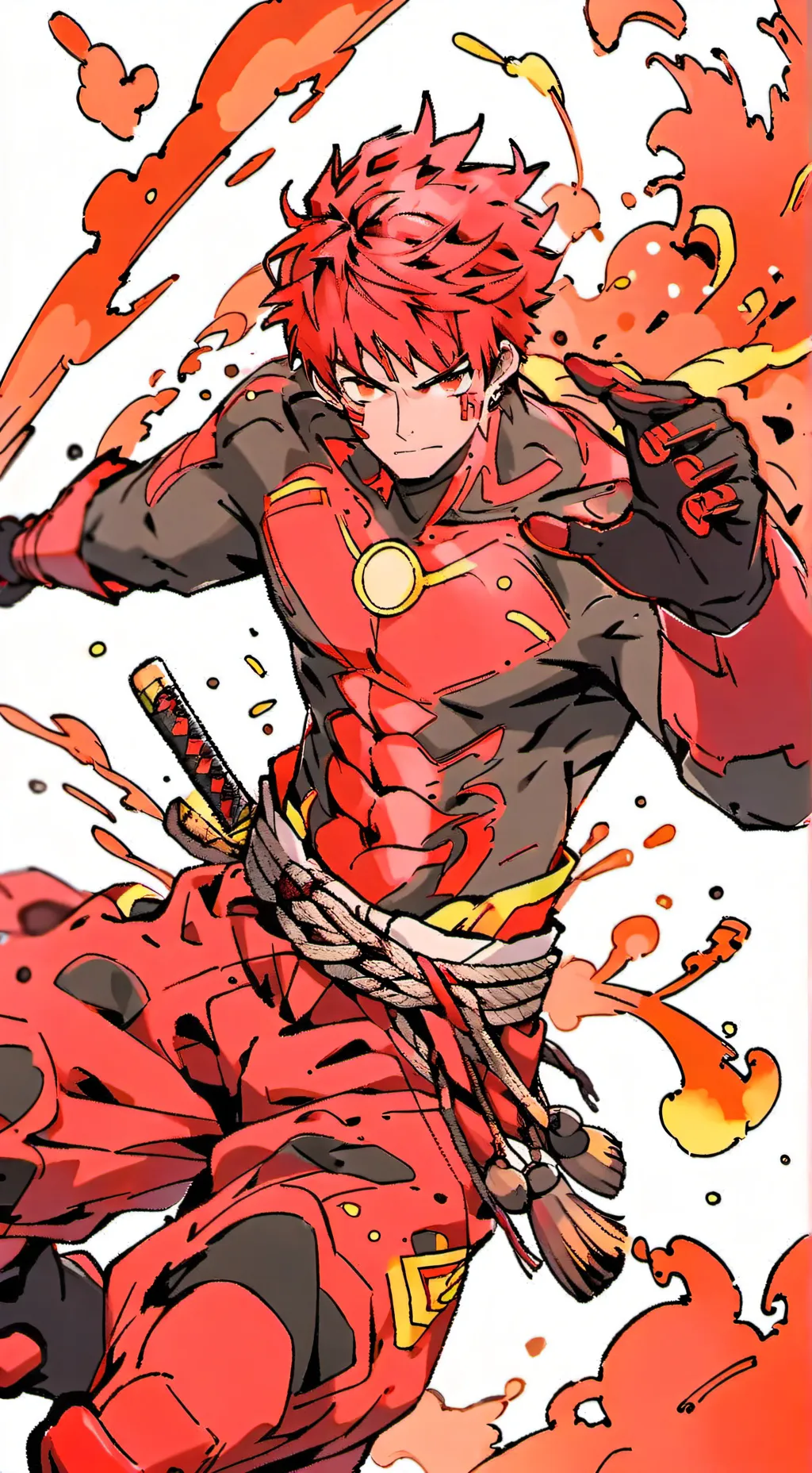 ai character: THE FIRE PUNCHER background