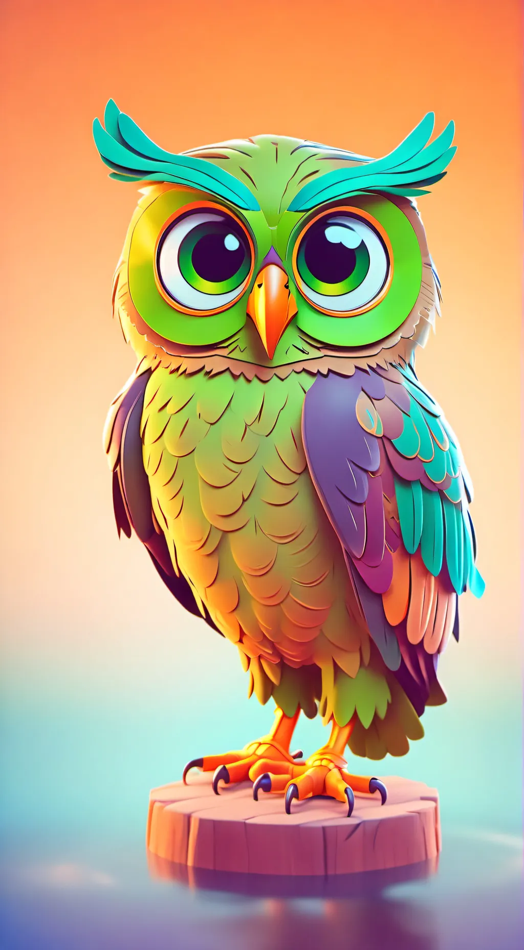 ai character: Duolingo.. background