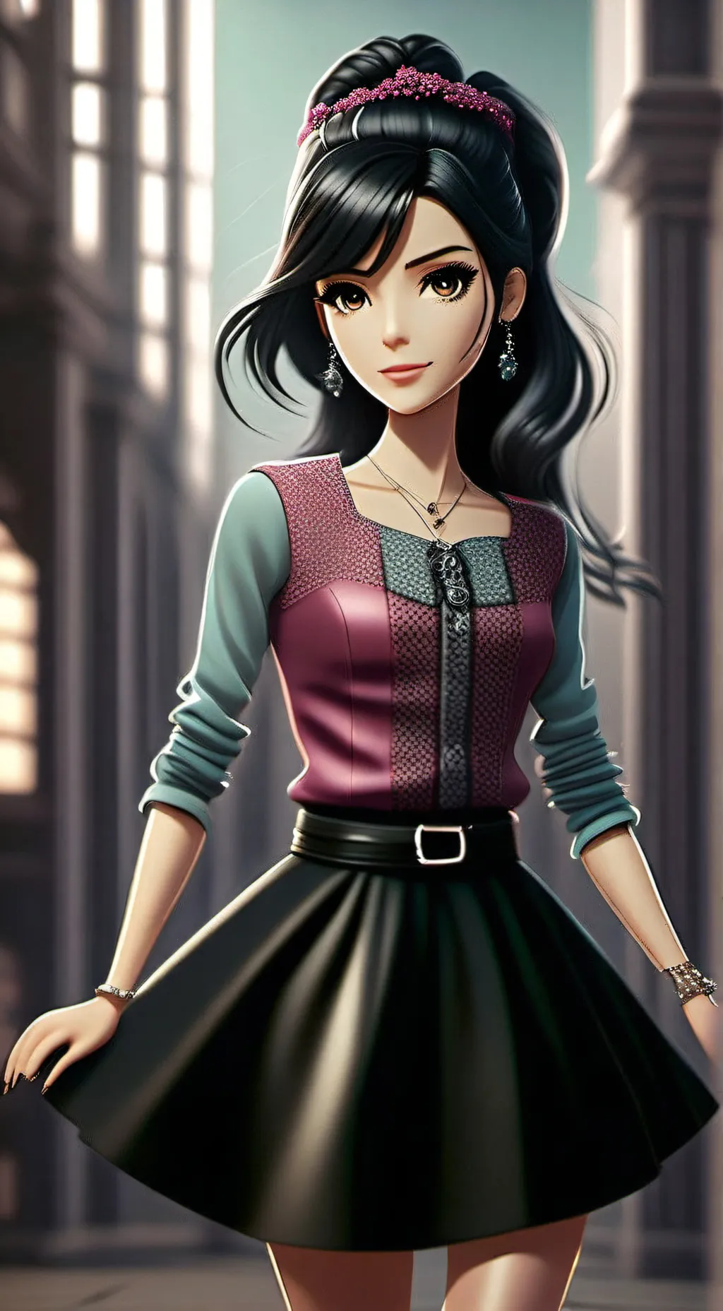 ai character: angelica background