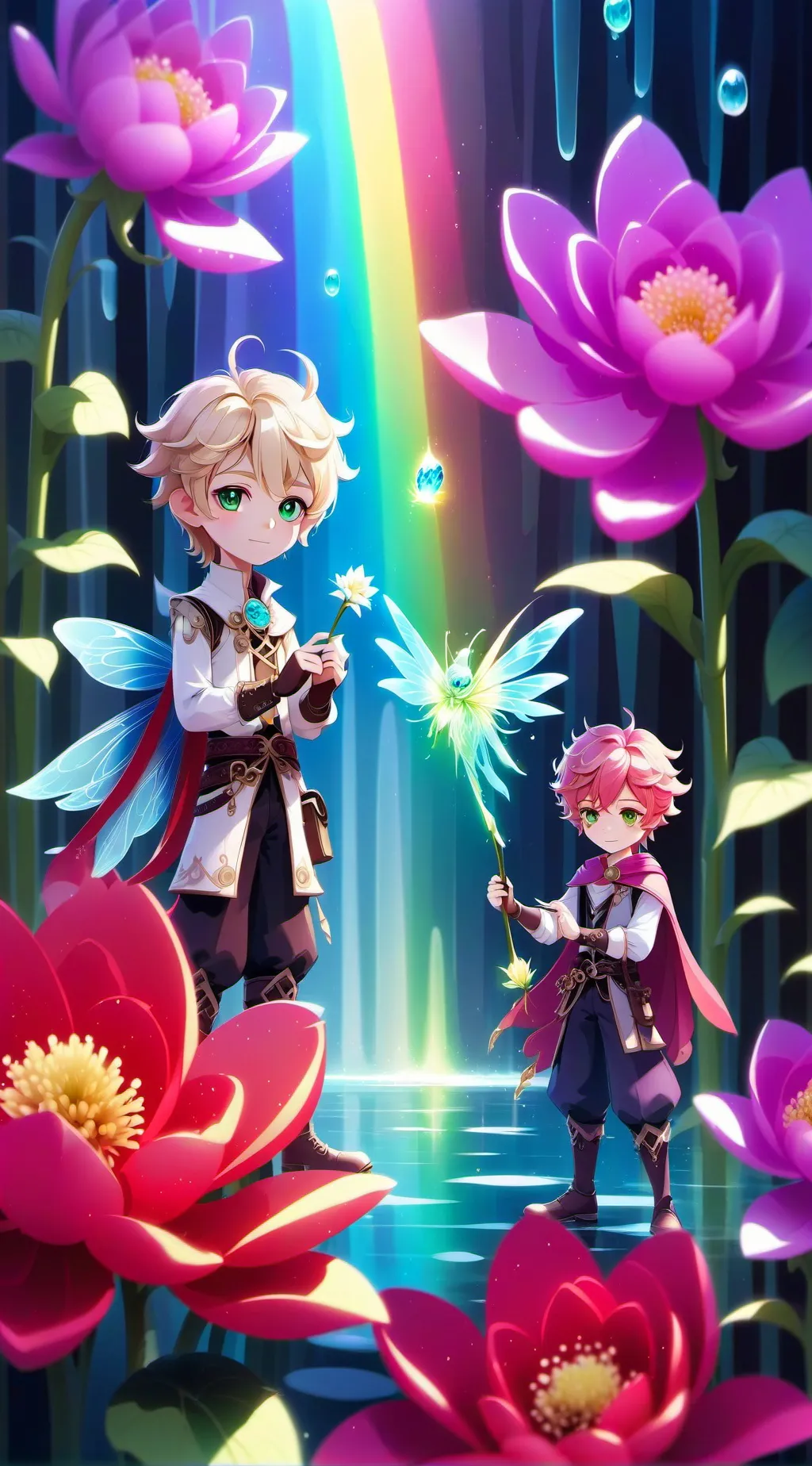 ai character: Dandys world Angst background