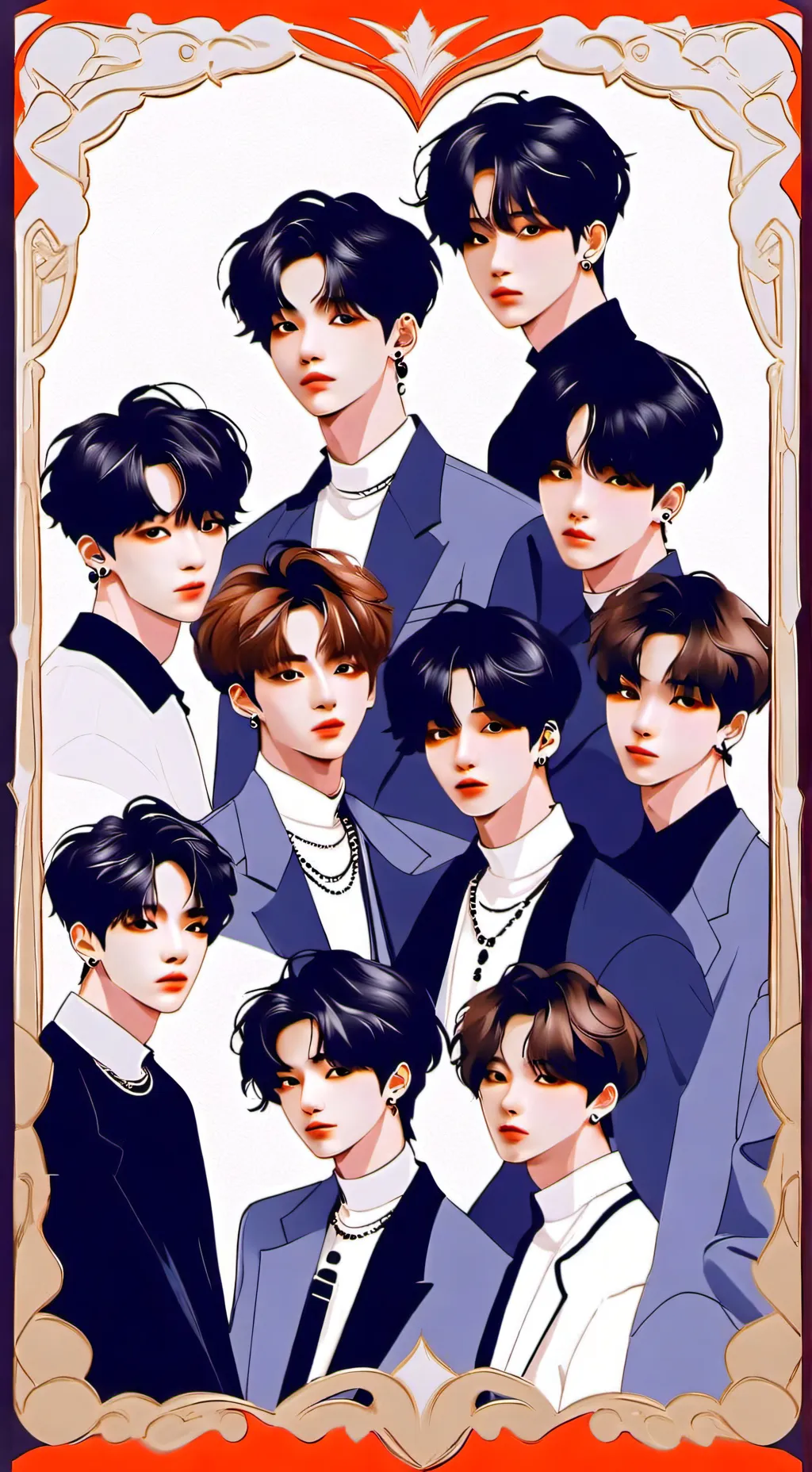 ai character: straykids  background