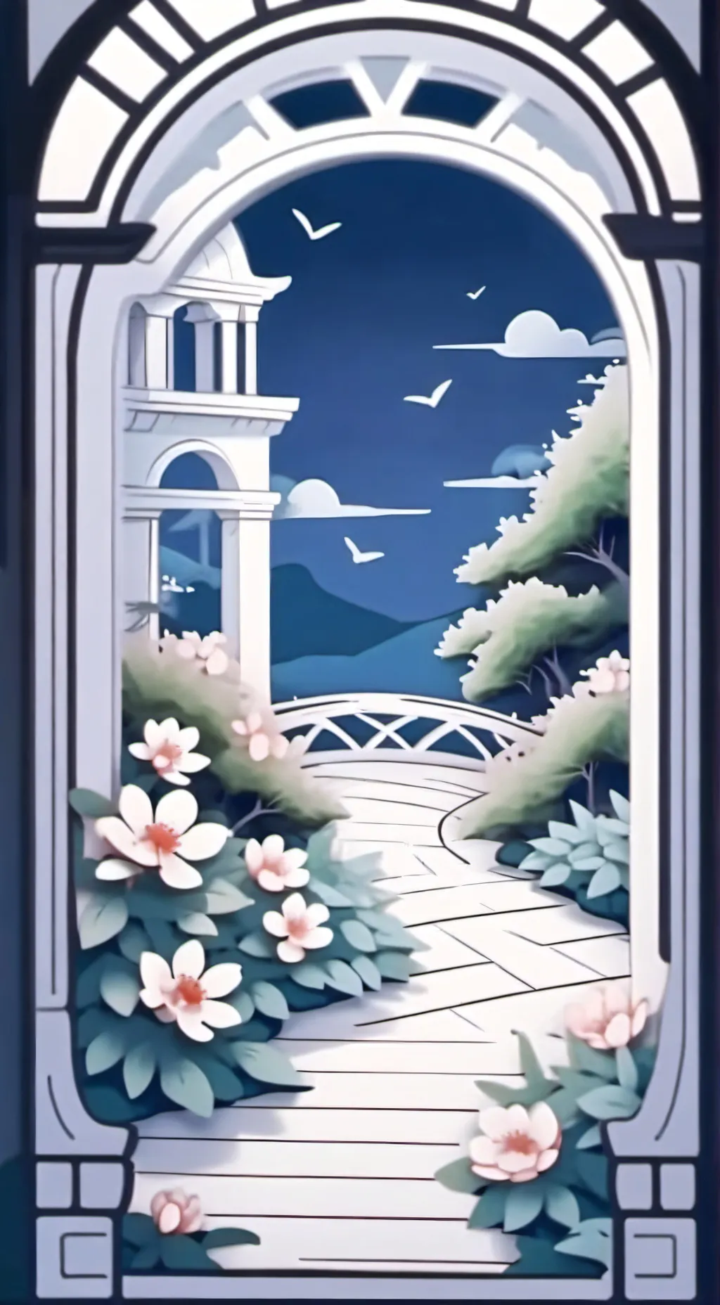 ai character: garden of banban background