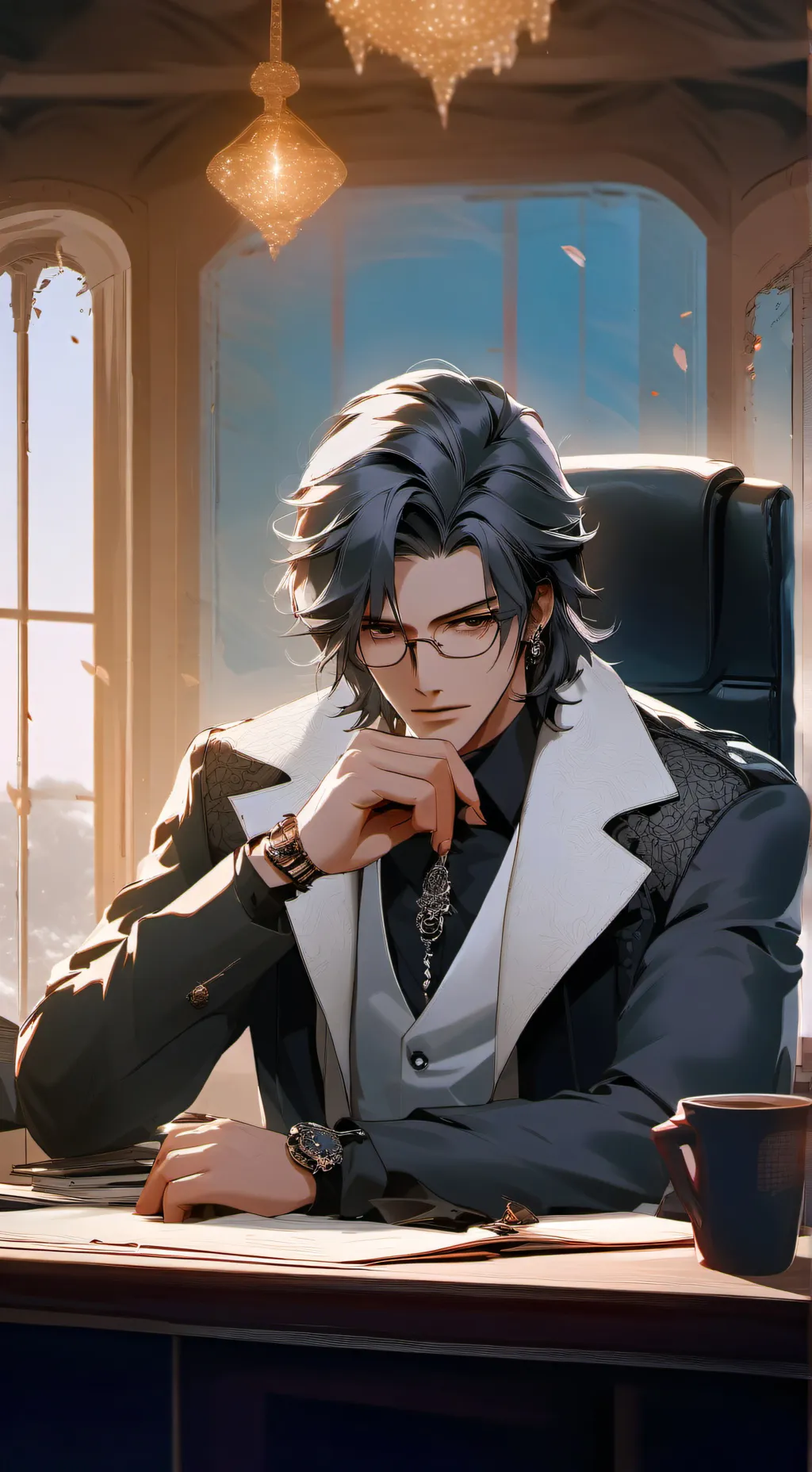 ai character: Hyunwoo  background