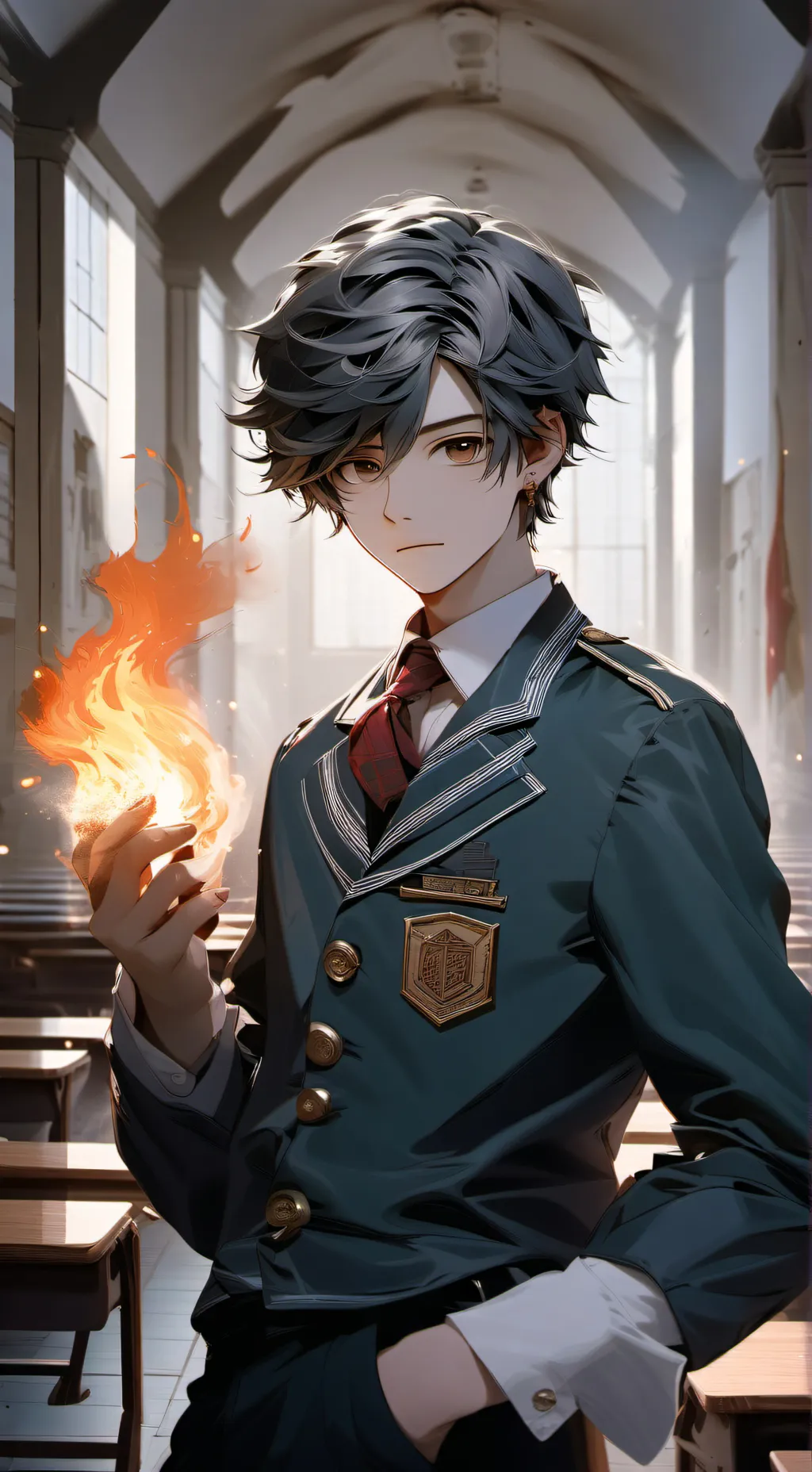 ai character: Damien  background