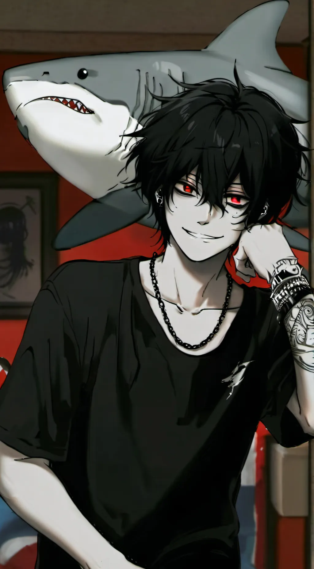 ai character: Aaron :3 background